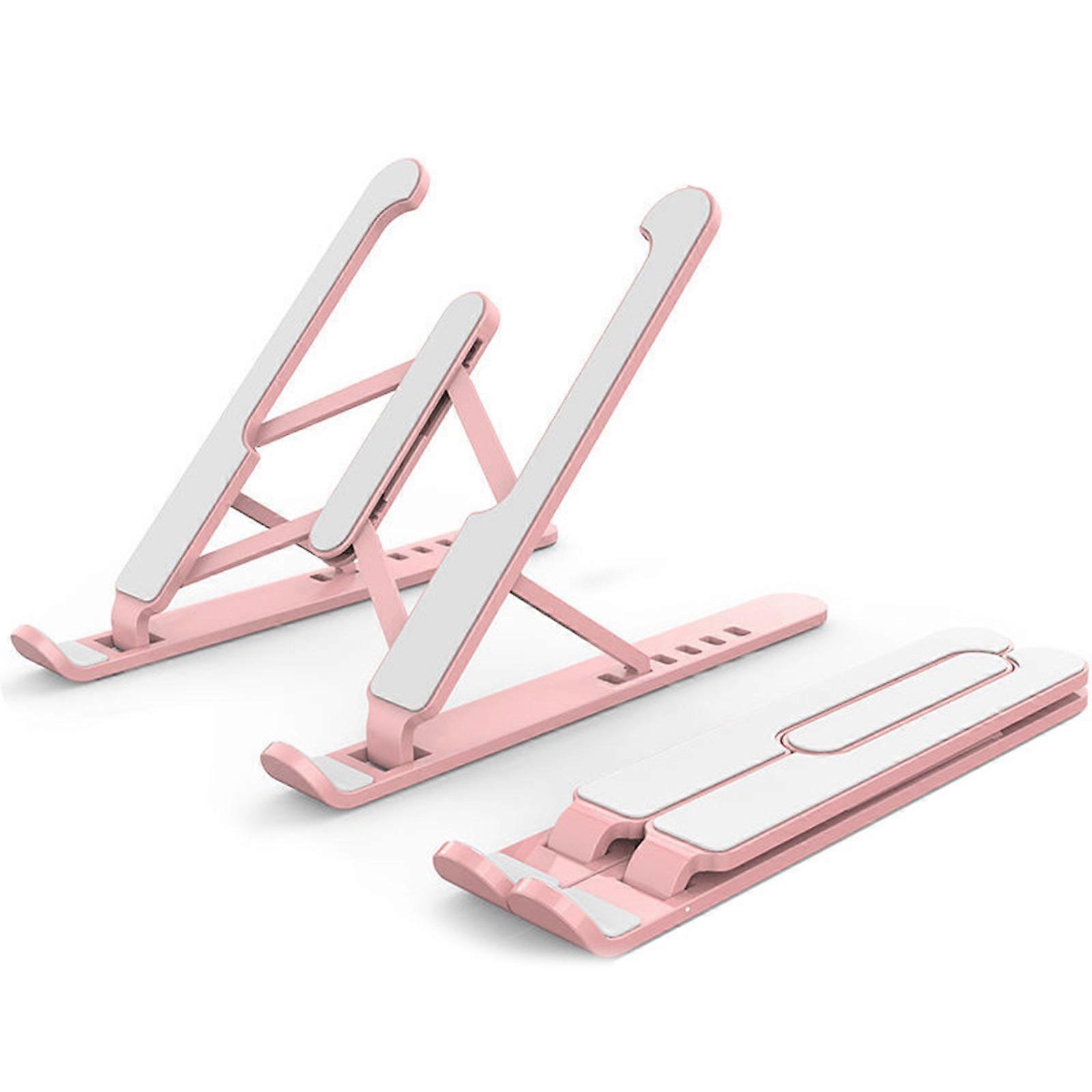 P1 Rose Gold Laptop Tablet Stand: 6-Level Adjustable, Ergonomic, Portable Cooling Riser