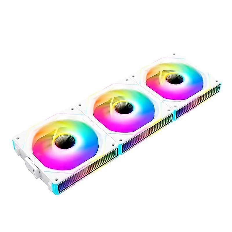 Splice Type ARGB PC Single Fan Pack of Three Daisy Chain Fan 120 mm (V1 White, Reverse Flow) V1 WH RF