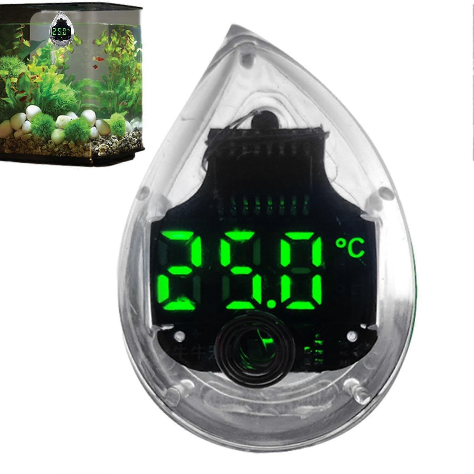 LED Aquarium Thermometer Small Thermometer for Fish, Axolotl, Turtle