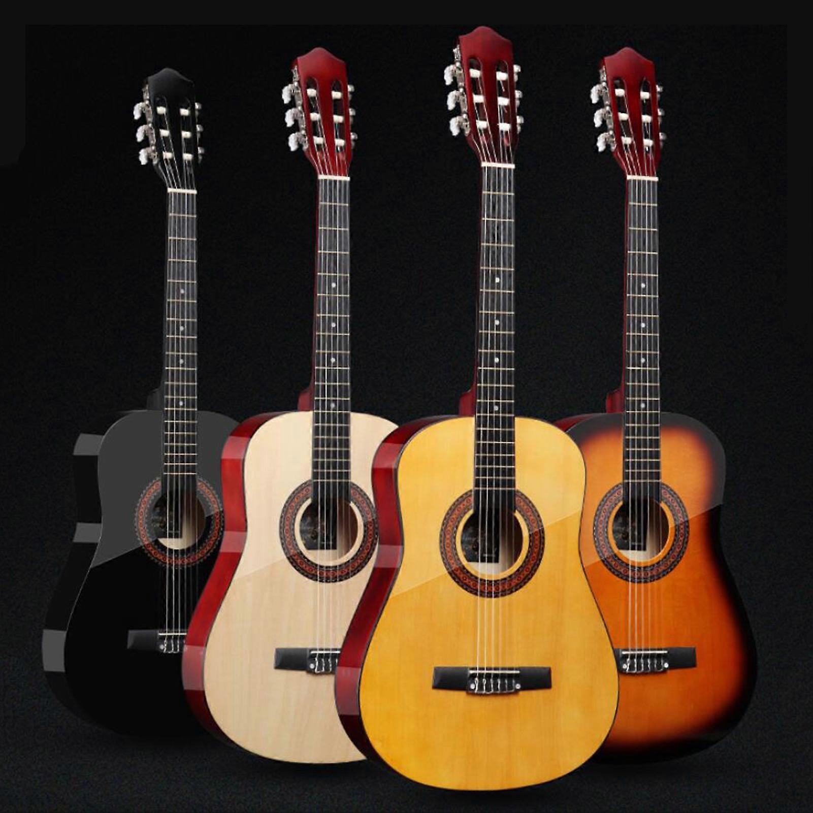 38'' Classic 6-String Acoustic Guitar for Beginners - Black