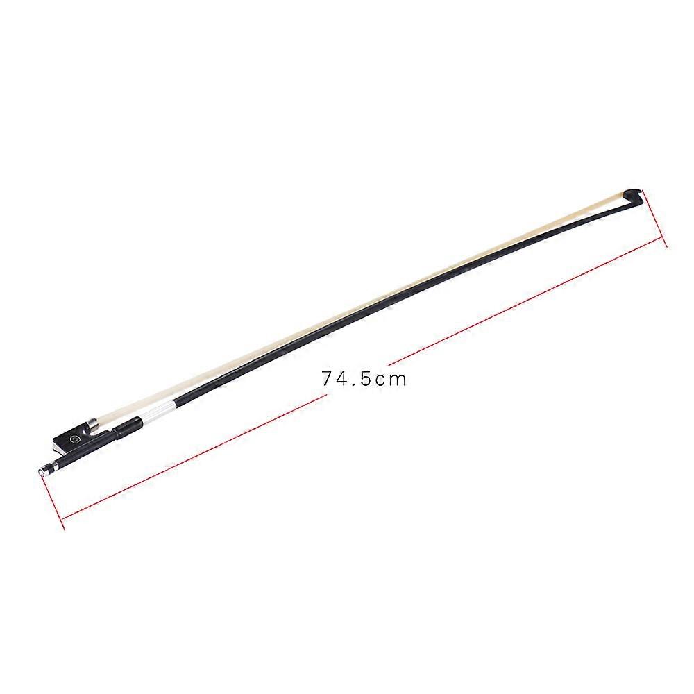 Well nced Carbon Fiber 4/4 Violin Fiddle Bow Round Stick Exquisite Horsehair Ebony Frog