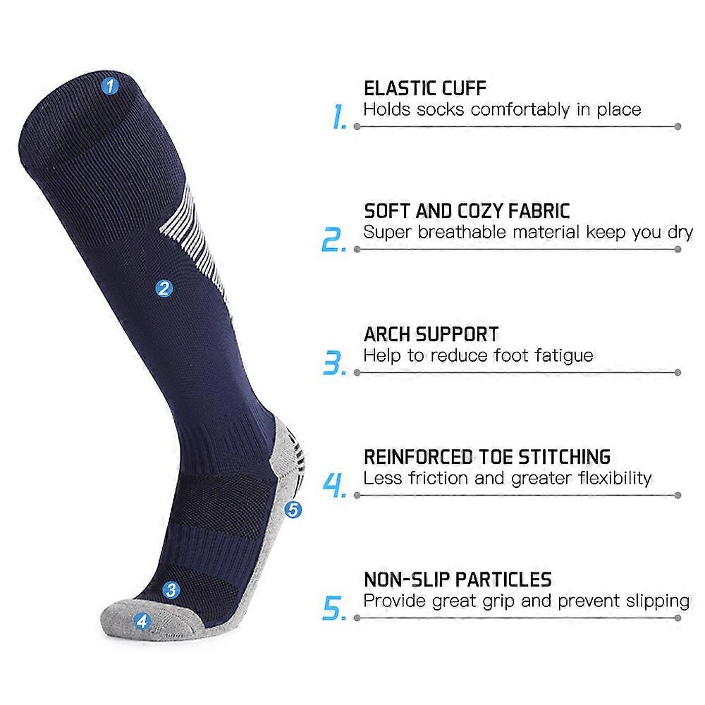 جوارب رياضية عالية للركبة مضادة للانزلاق للرجال والنساء ، S-3XL ، 4 ألوان