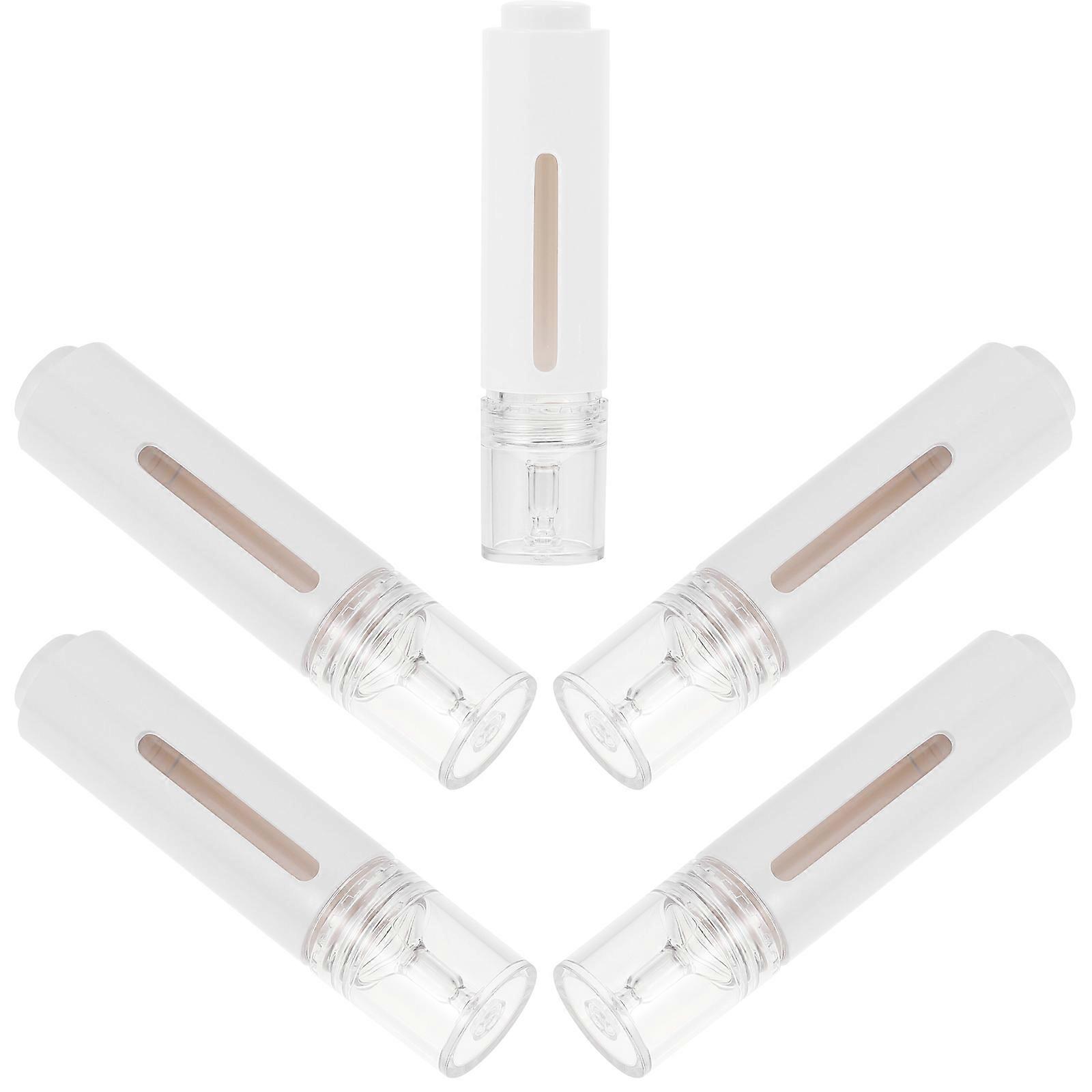 Press-Type Dropper Bottle Mini Empty Bottles Perfume Plastic White for Liquid Storage 5Pcs
