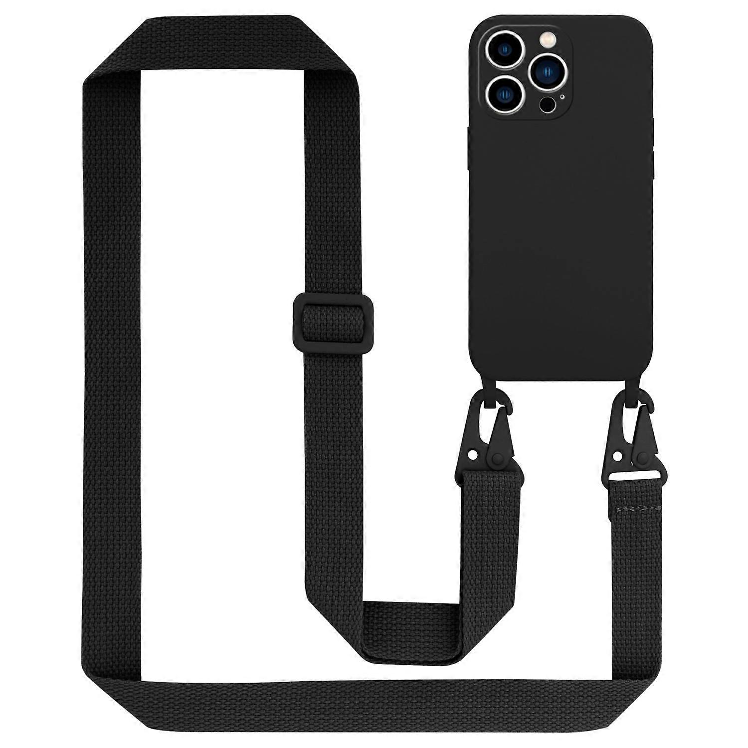 Mobile Phone Case for iPhone 14 PRO MAX Silicone Protective Case with Length Adjustable Cord