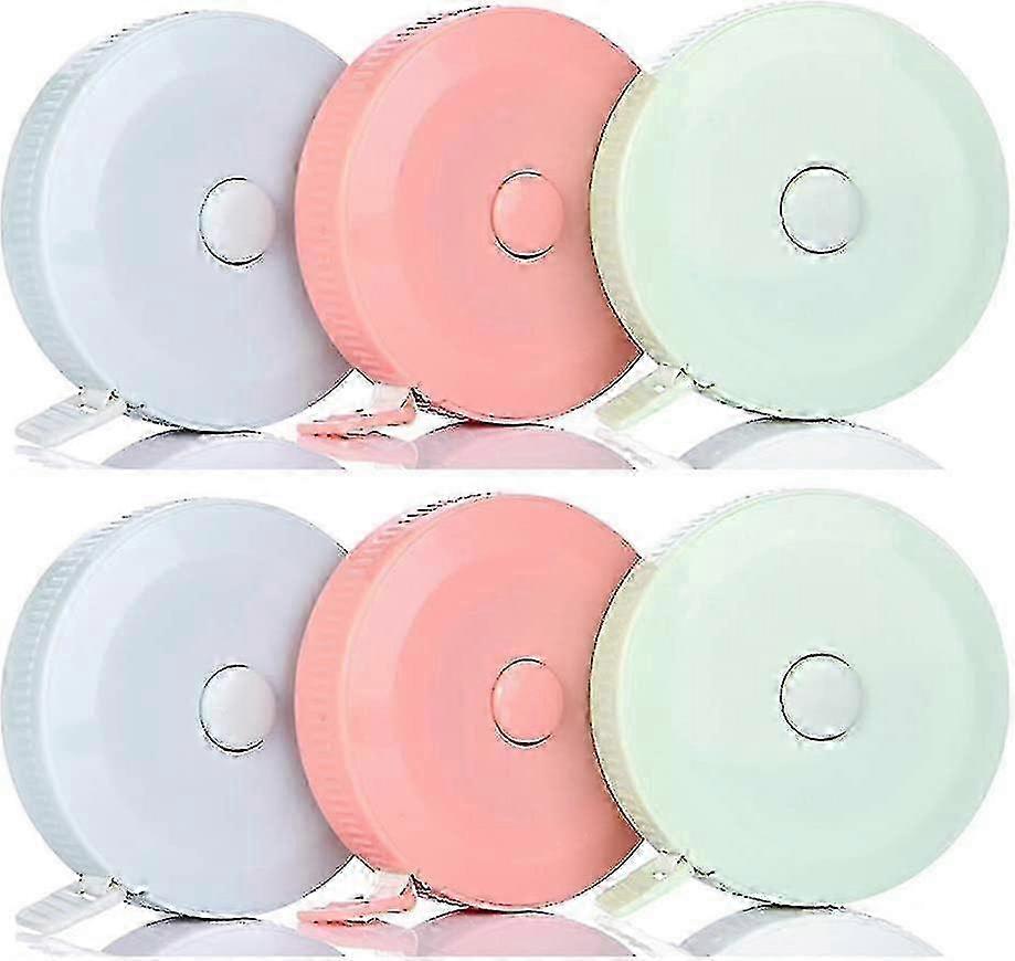 6-Pack Retractable Tape Measure for Sewing & Tailoring - Flexible Fabric Measuring Tool