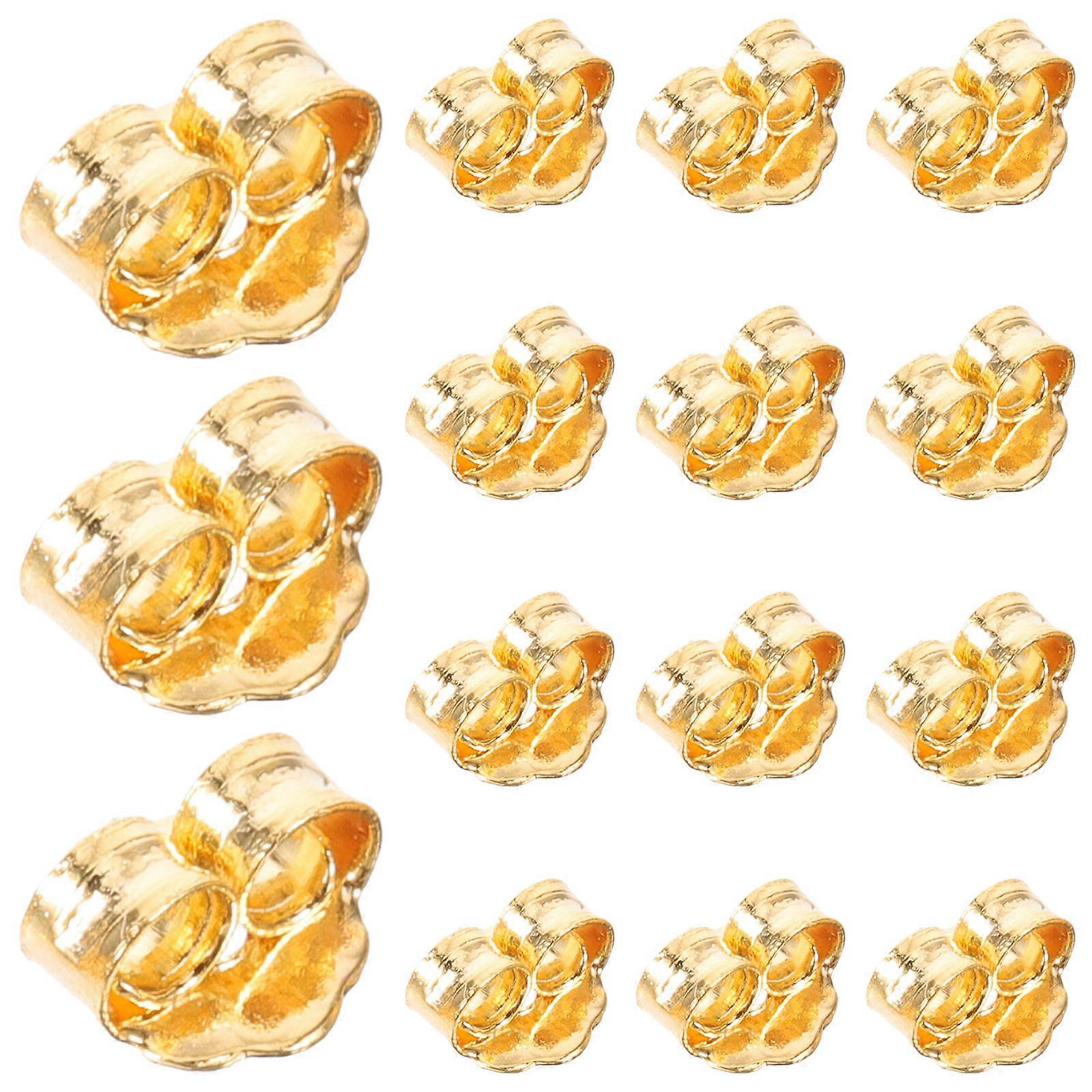 Golden Earring Backs for Decoration Use 10 Pairs Silver Material Durable for Use Not Easy to Change