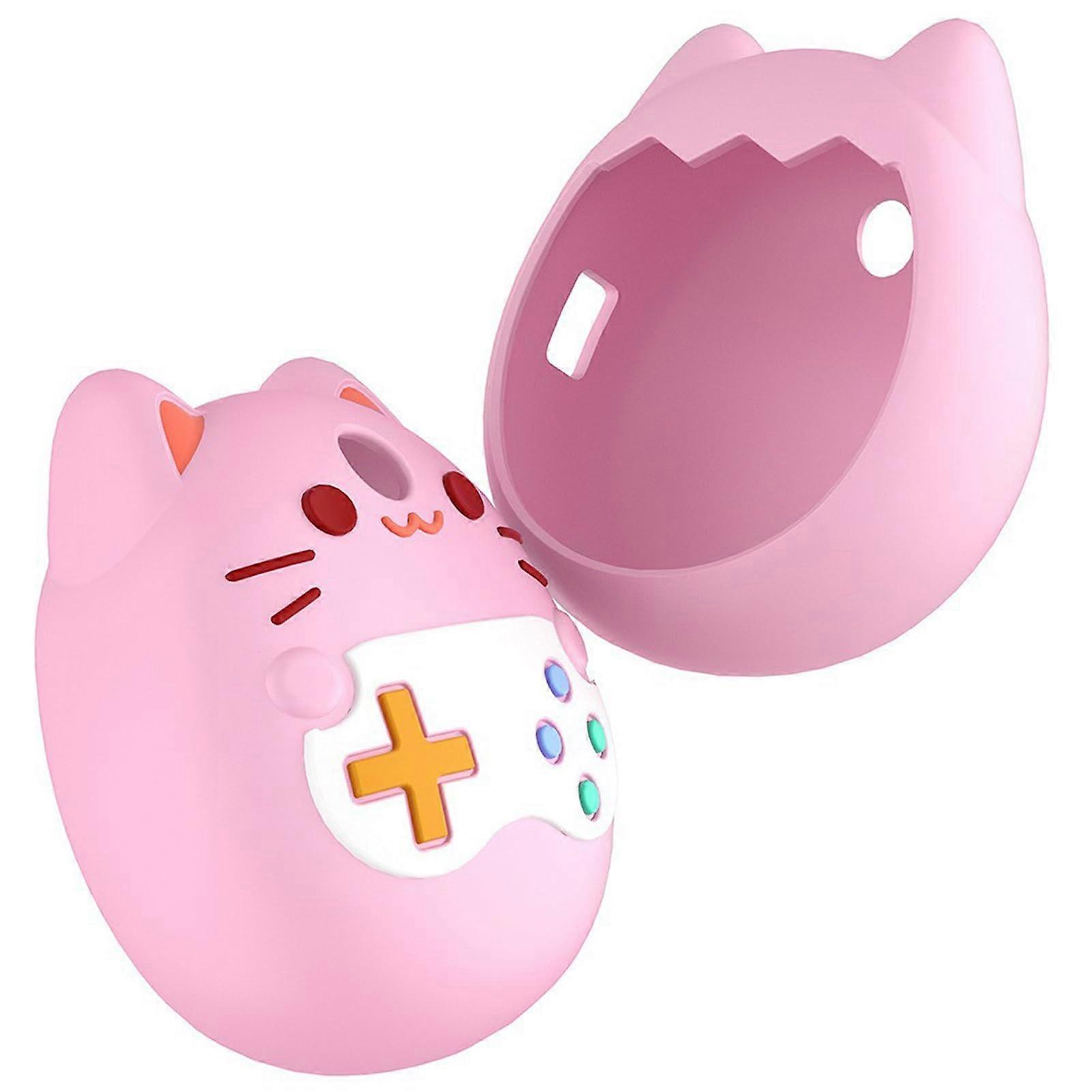 Silicone Protective Case for Tamagotchi - Pink Anti-Fall Shockproof Sleeve with Carrying Strap and Soft Shell Cover