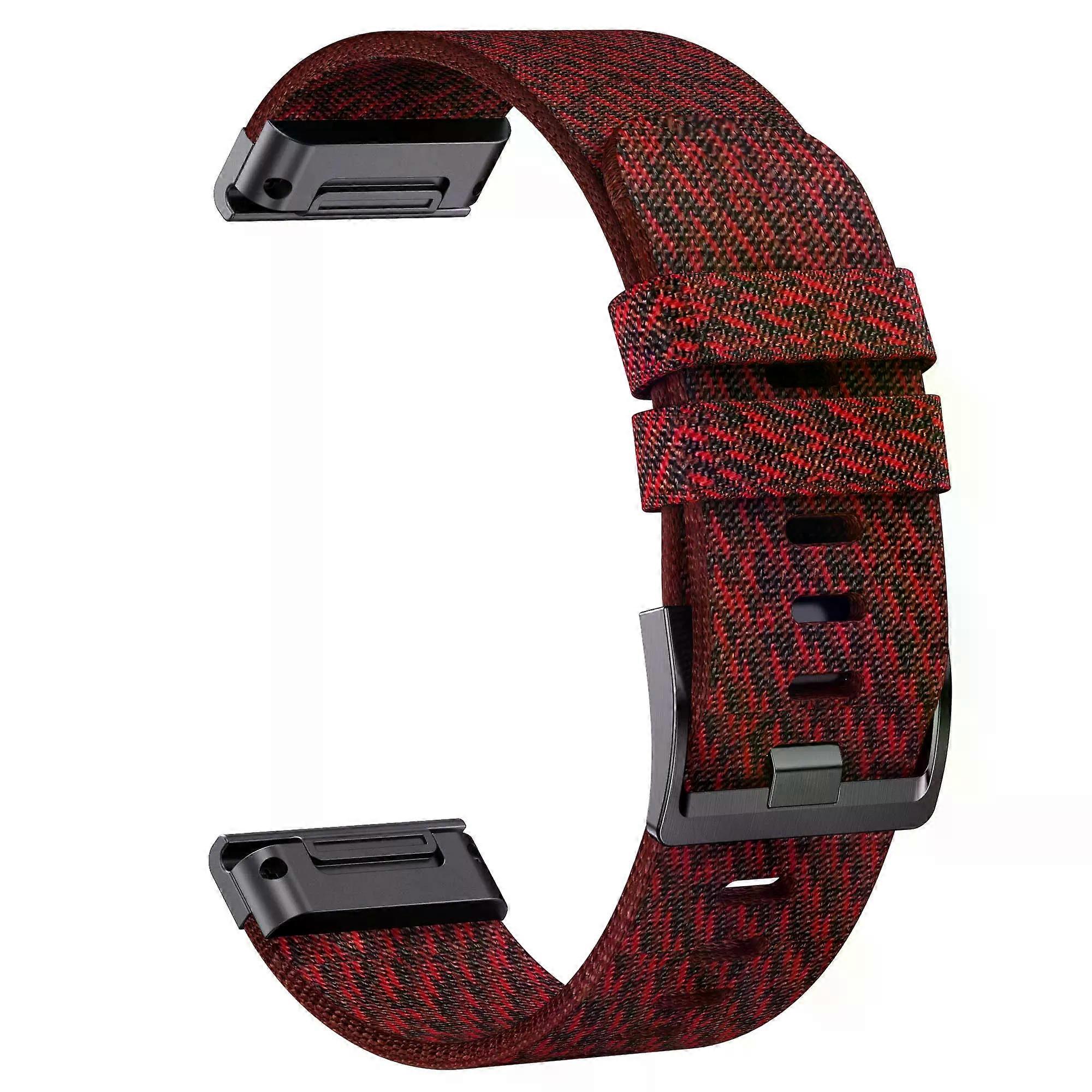 22 26MM Jacquard Nylon Watchband Strap for Garmin Fenix 7/7Pro/7X/6X/6 Pro/5X/5 Plus/6/Epix/Instinct Replaceable Wristband