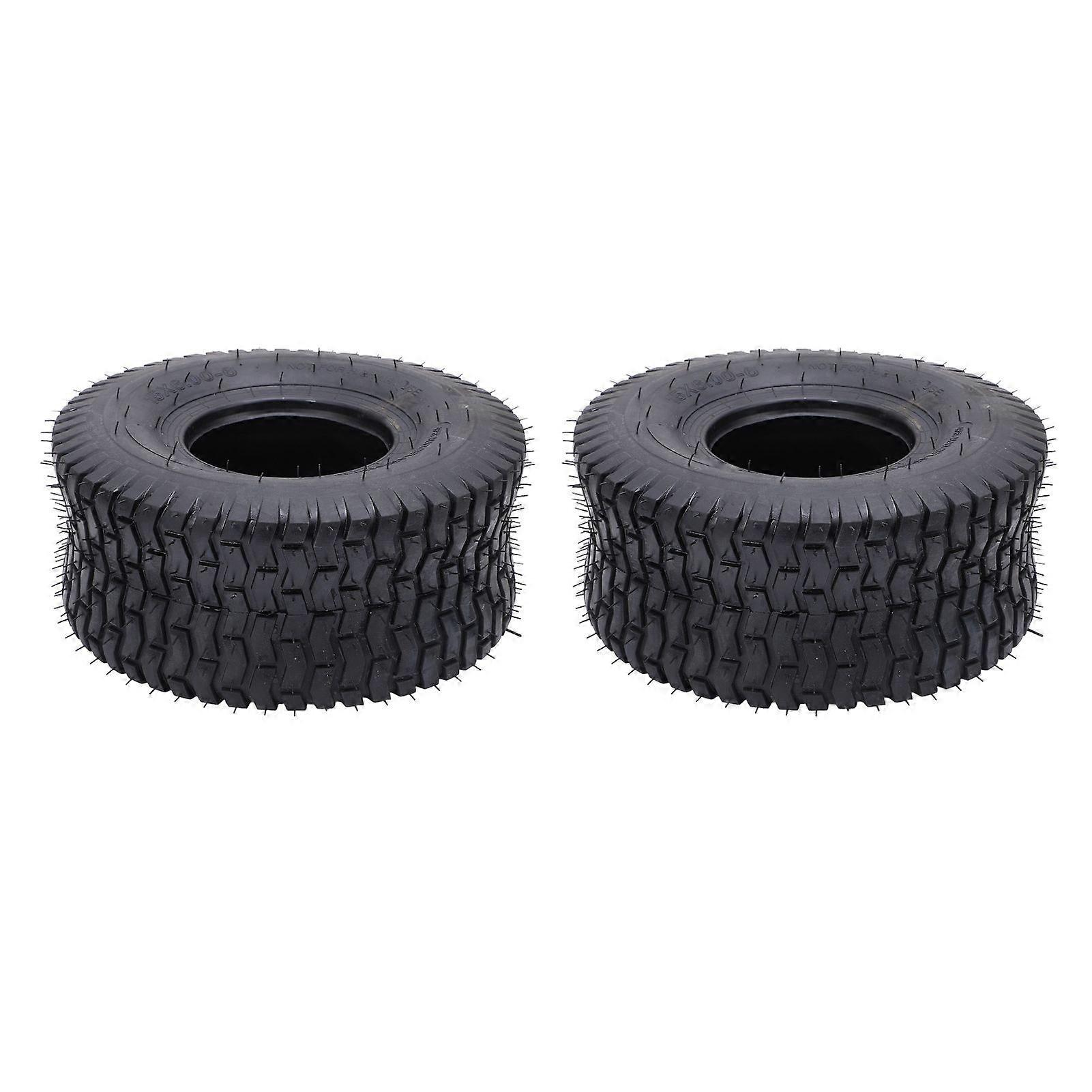 2Pcs 15x6.00-6 Tire 570 Lbs Load 4 Ply Heavy Duty Garden Tractor Tyre Tubeless Tyres for Riding Mowers