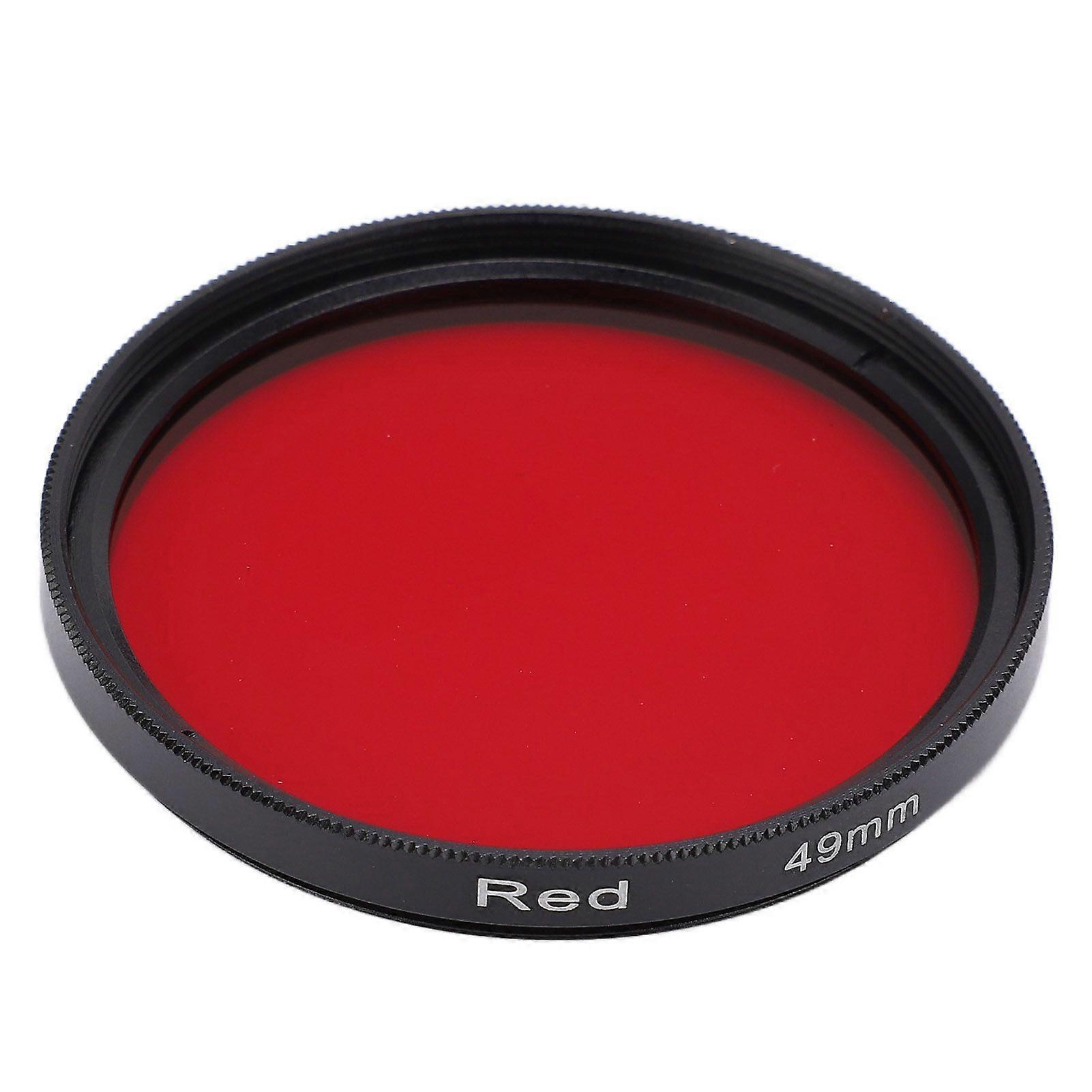 Camera Waterproof Filter Full Red Lens Filter Optical Glass for Nikon Camera Lens49mm