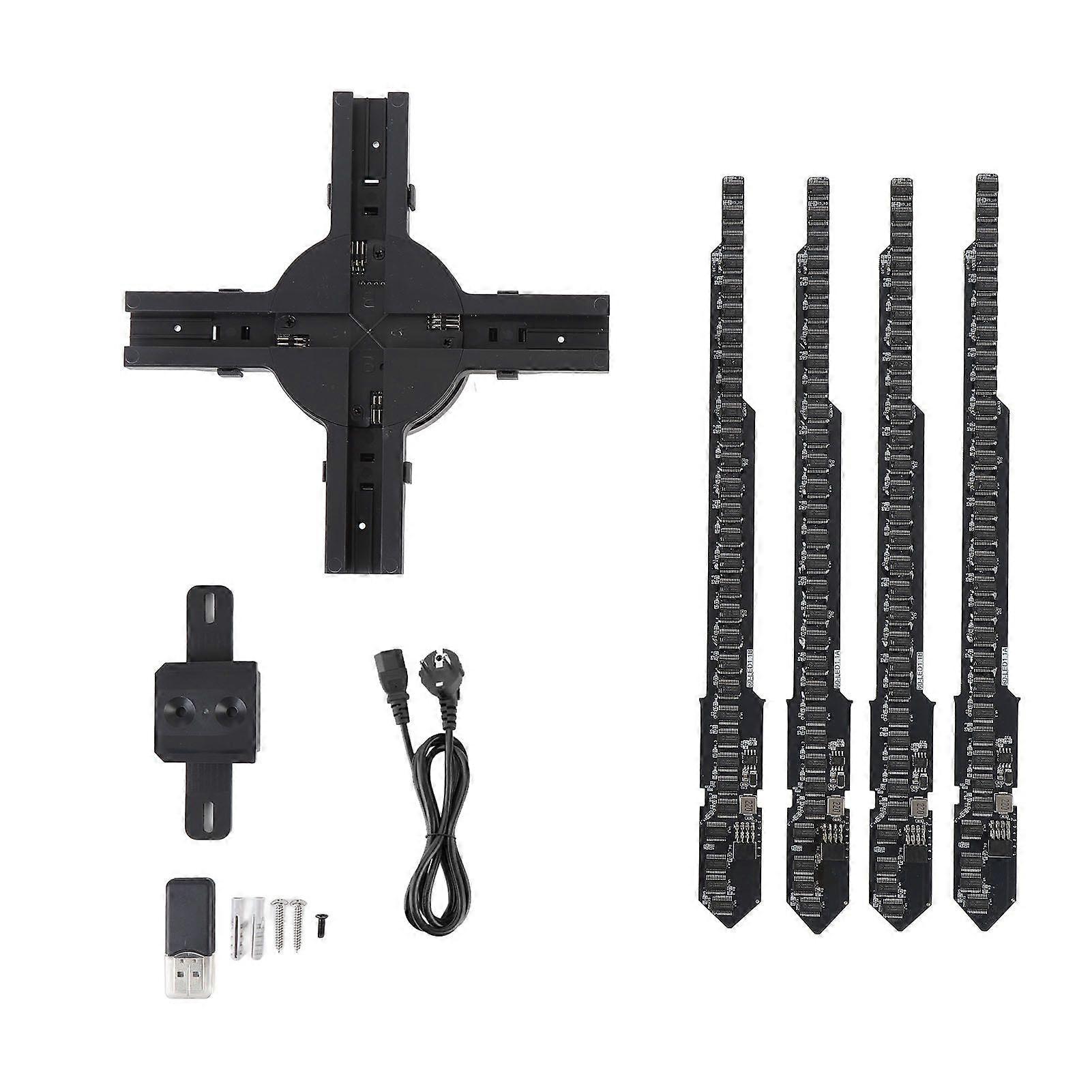 4 pengés 3D hologram ventilátor 2500x640 3D hologram projektor APP 640db LED gyöngyökkel 4 GB-os kis memóriakártya üzleti bolt hirdetéséhez EU csatlakozó