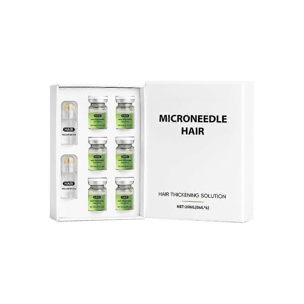 Micro Needle Roller Essence - White Set, for Hair Loss Prevention, Strengthens Roots