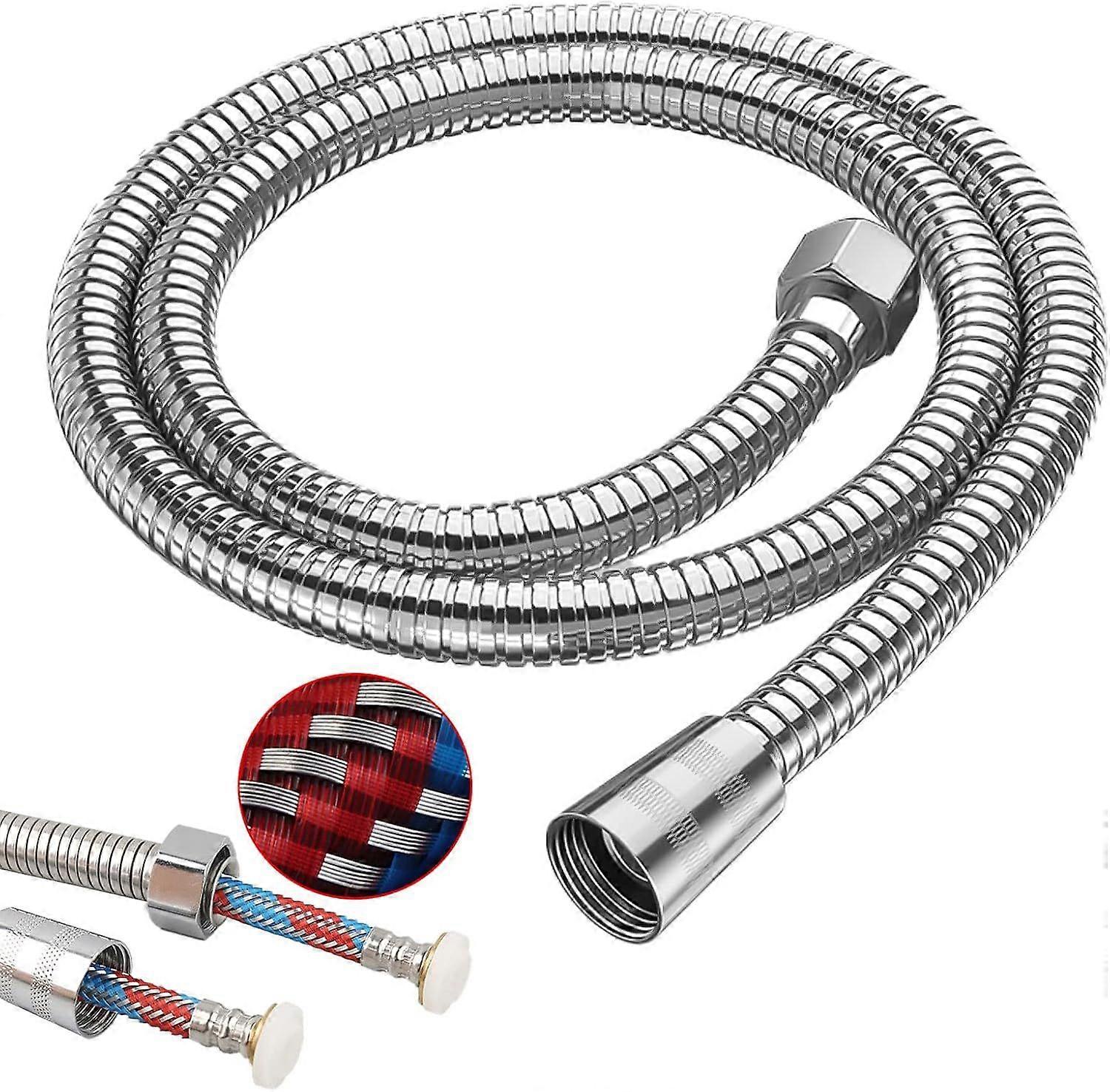 Stainless steel shower hose. Wire-wound. Explosion-proof. Thickened
