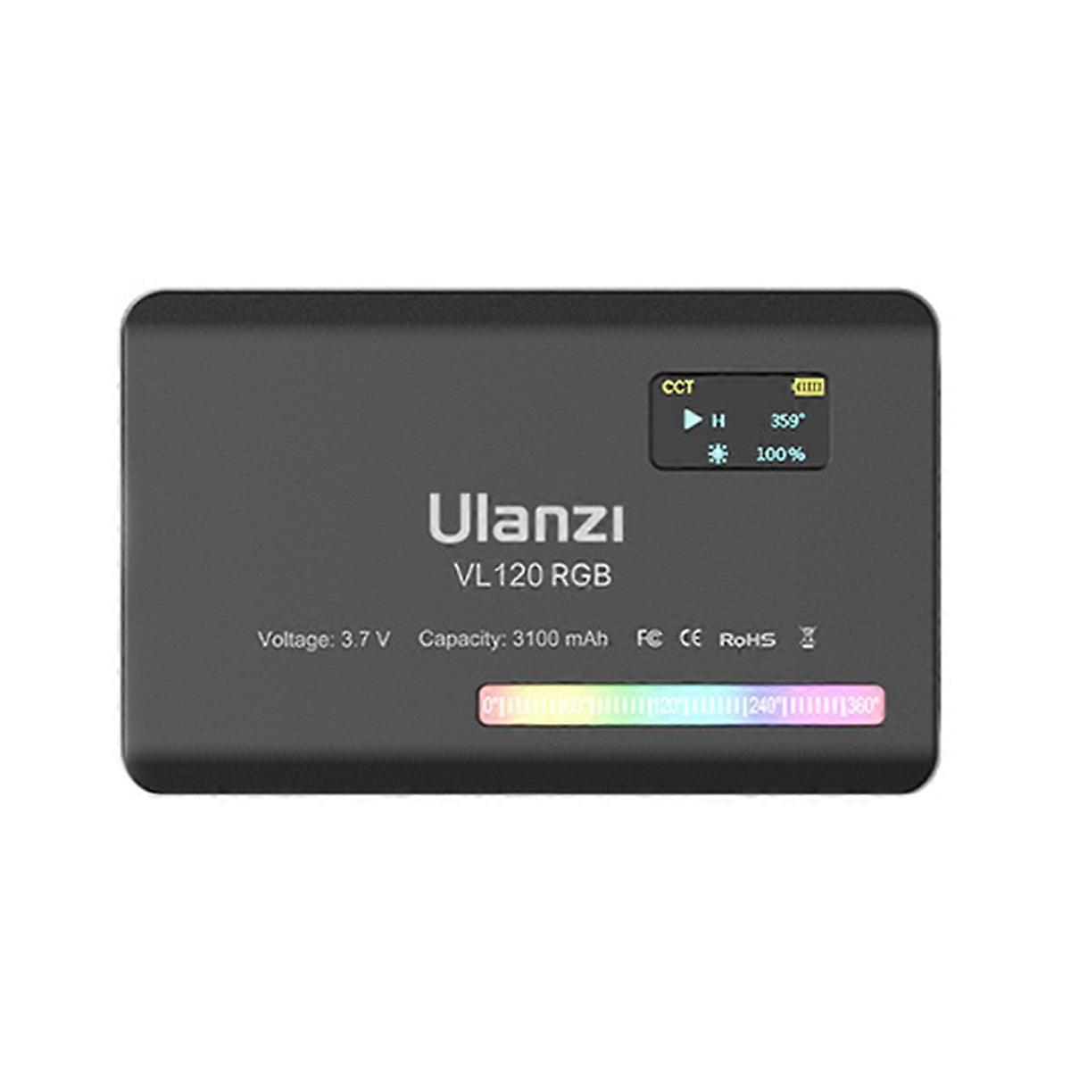 VL120 Full Color RGB Video Light 2500K-9000K 95+ Camera Fill Light Full Color Photography Panel Lighting A