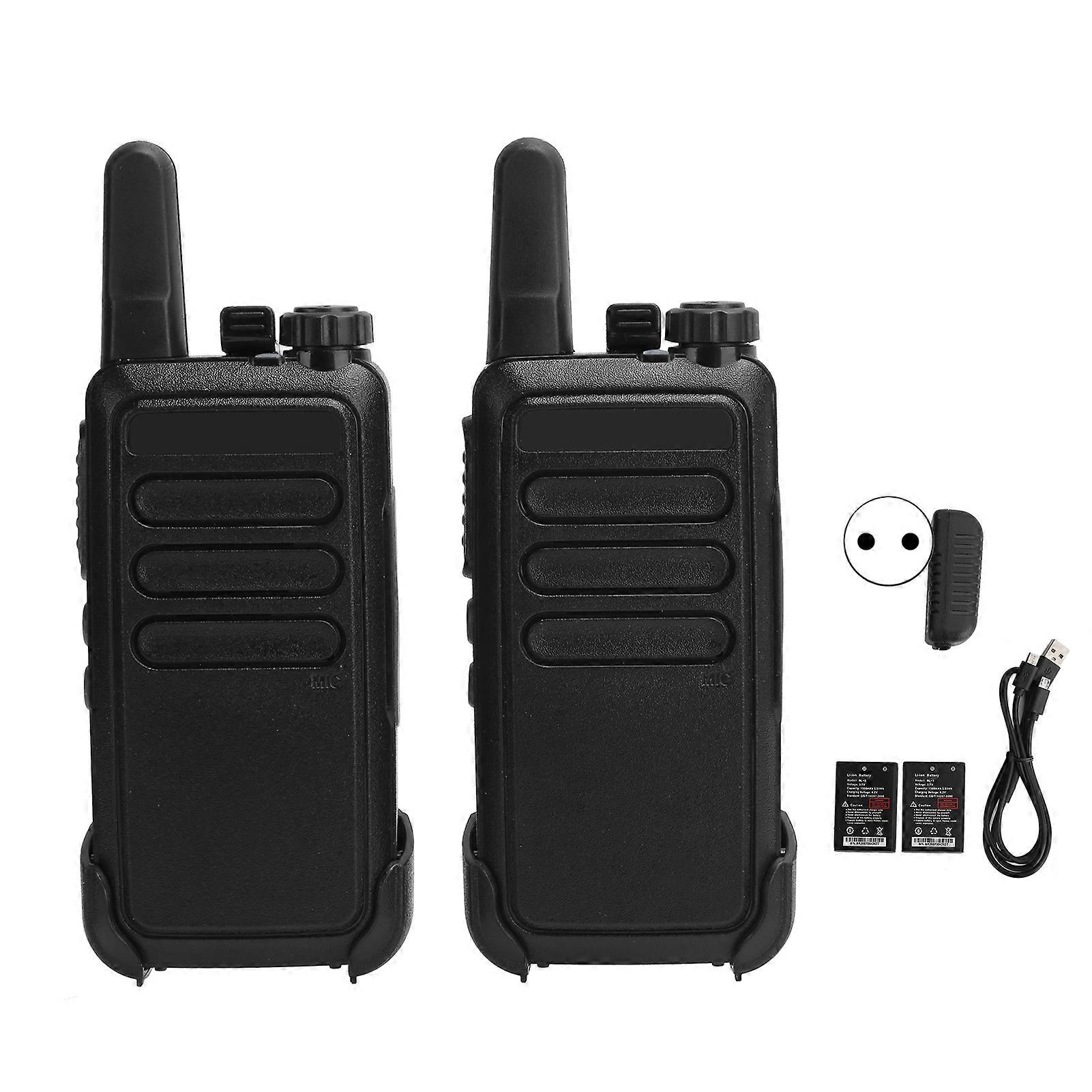 Portable USB Rechargeable Walkie Talkies with Back Clip - Long Battery Life & VOX Feature