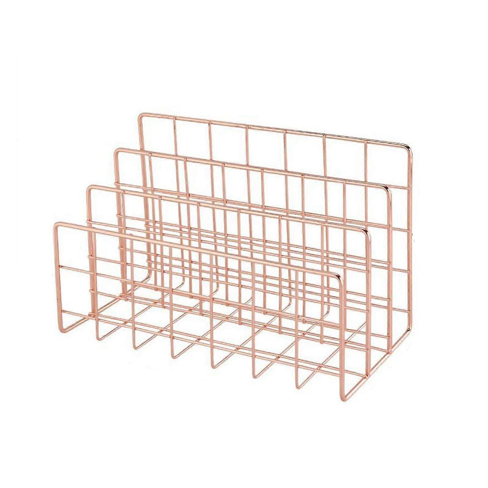 Metal Mesh Desk Organizer Desktop Letter Sorter Mail Tray File Organiser Office Home Bookends Book