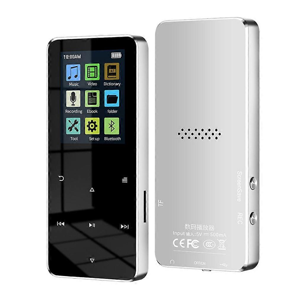Bluetooth MP3 MP4 Player 8G HiFi Music Player Supports Card,with FM Alarm Clock Pedometer E-Book Bu
