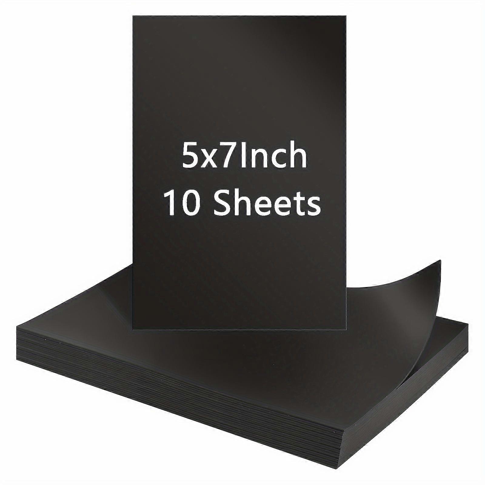 10 Sheets 5x7 Inch Magnetic Sheet with Non-Adhesive Backing Single Side Magnetic Sheets - Cut and Customize Flexible Magnet Sheets