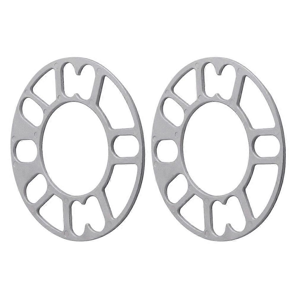 Car Wheel Hub Spacer 2Pcs Silver Aluminum Alloy for Car Use with Rust-Proof Durability