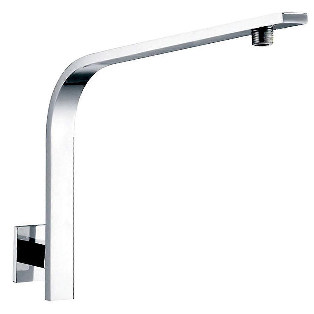 Solid Brass Gooseneck Square Chrome Wall Mounted Shower Arm For Shower Head Set Square Chrome Finish