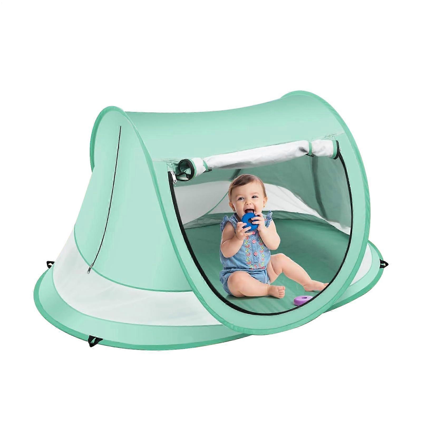 Pop Up Beach Tent UV Protection UPF 50+ Portable Baby Sun Shelter With Mesh Net Lightweight Foldable Outdoor Shade For Picnic Beach Garden