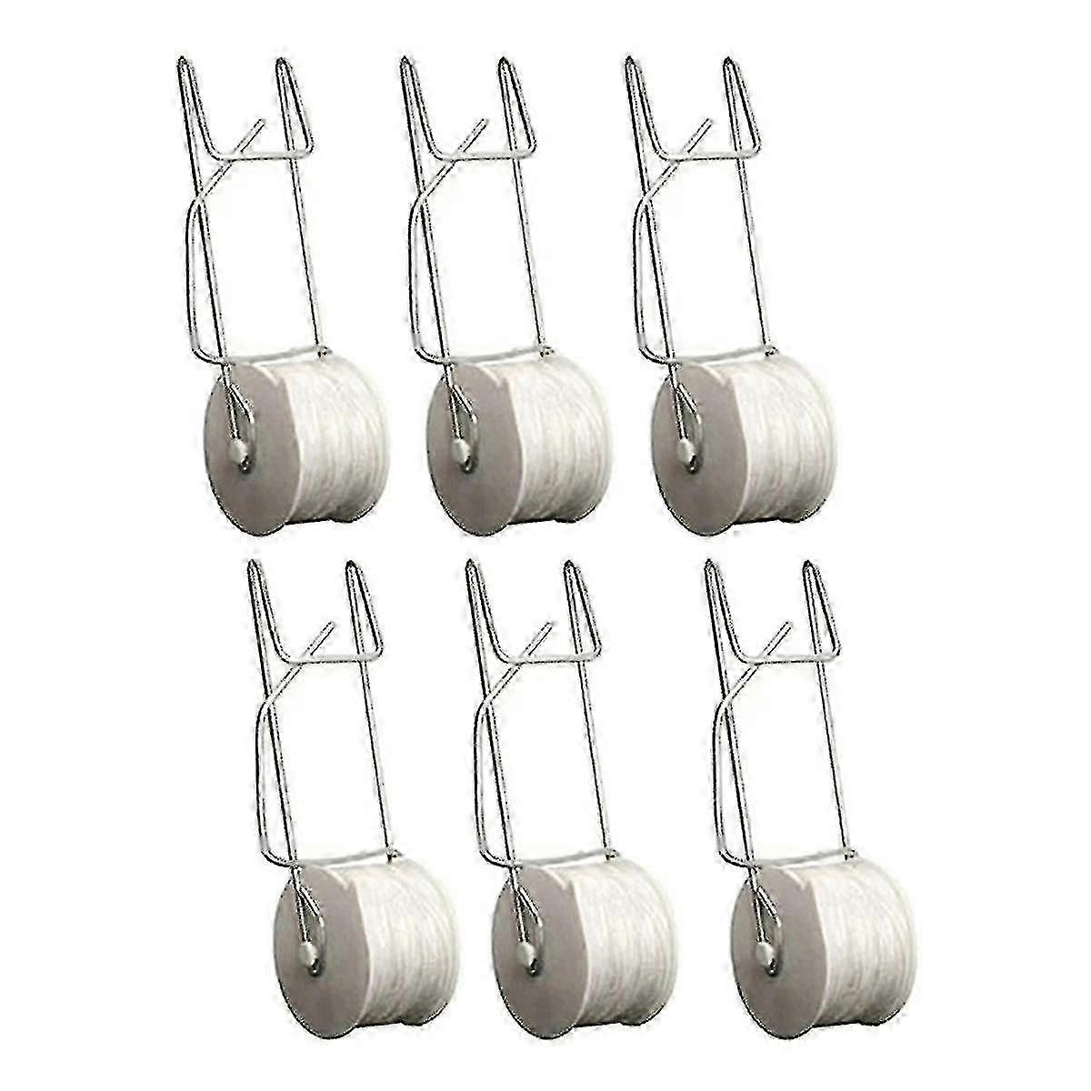 6pcs Tomato Support Hooks Set With 15m Vine Support String Rope Kit
