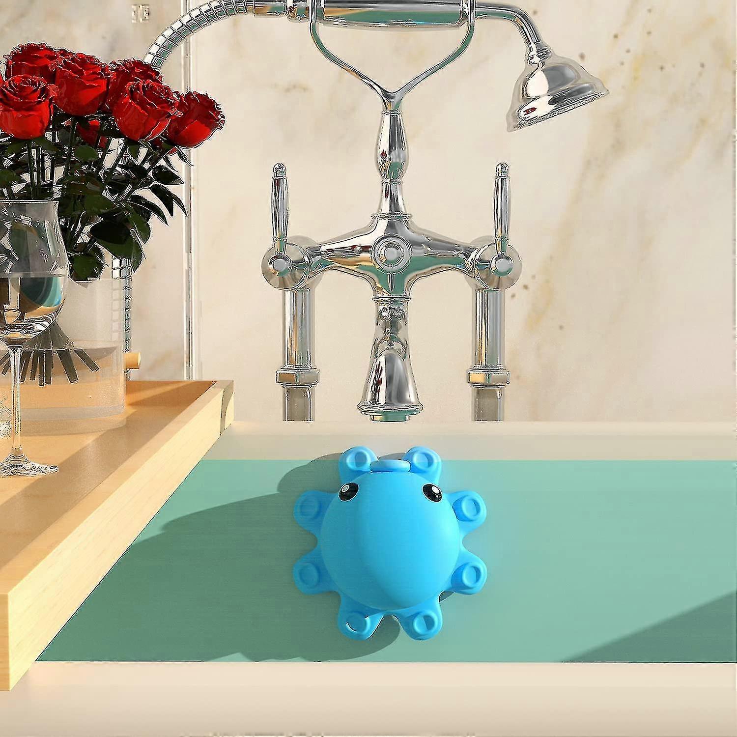 Silicone Bathtub Overflow Drain Cover with Suction Cup for Deeper Bath