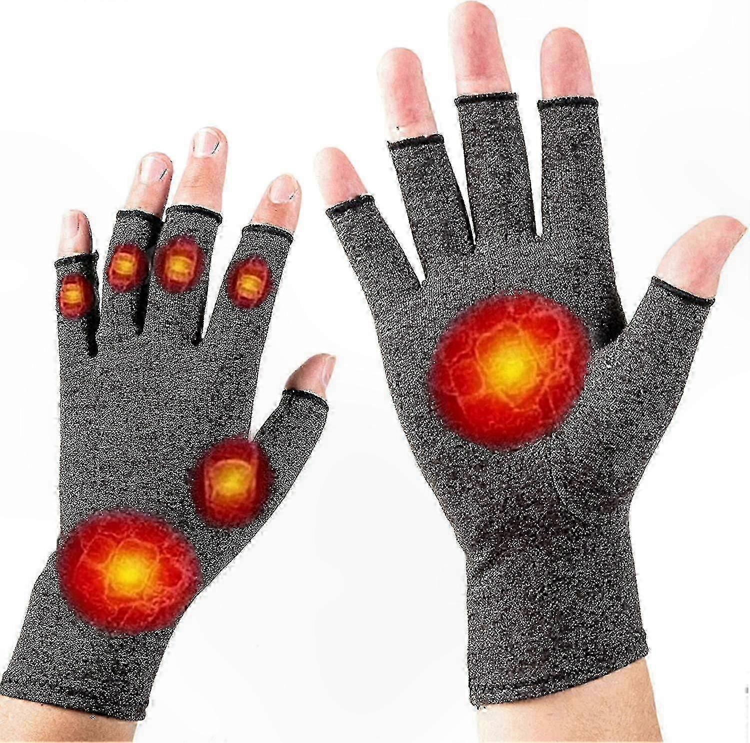 Compression Gloves for Hand Pain Relief, Arthritis and Carpal Tunnel Support, Fingerless Design for Comfort and Flexibility