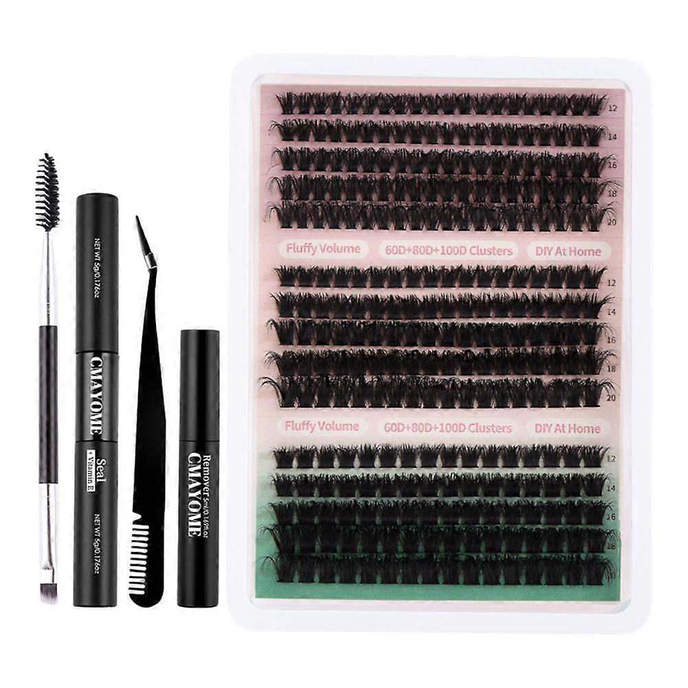 15Rows Fluffy Cluster Lashes 60D-160D Natural Thick Eyelash Clusters