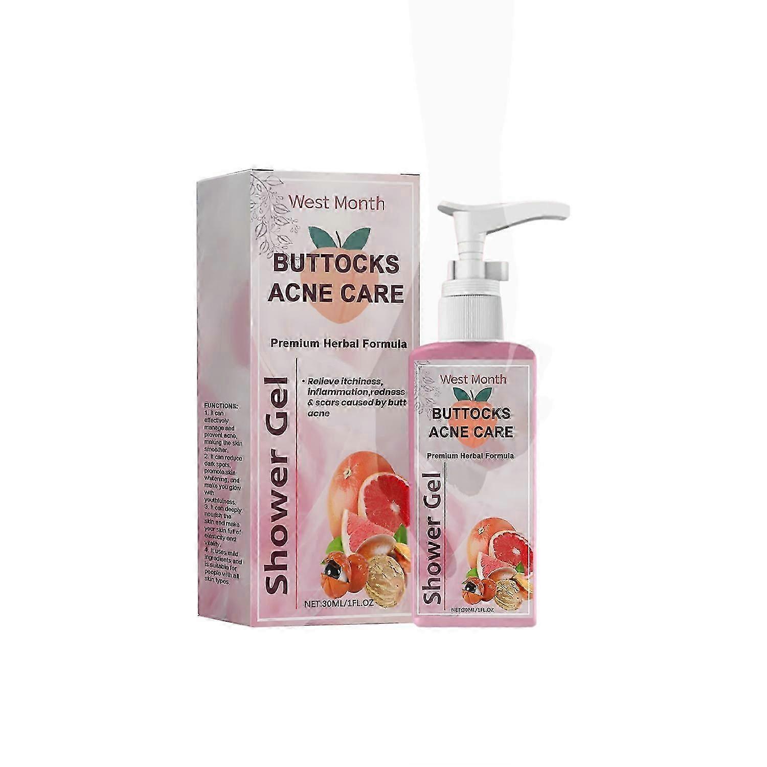 West & Month Buttocks Acne Care Acne Shower Gel تنظيف بشرة الجسم يقلل من حب الشباب لطيف ومنعش