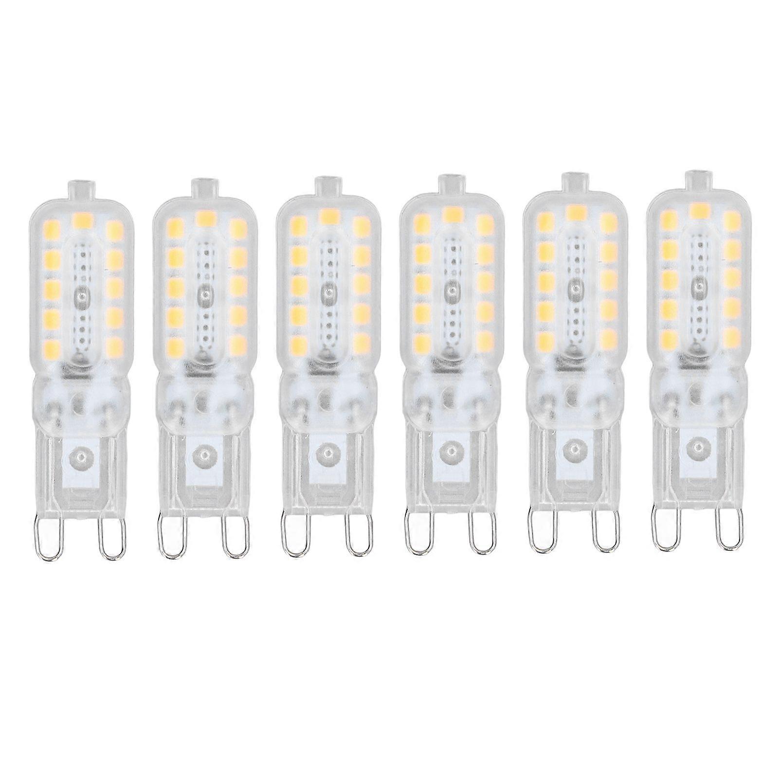 6pcs G9 LED Bulb 5W Transparent Cover 22LED Dimmable G9 Light Bulb for Ceiling Light Wall Light Table Light White Light 110-140V