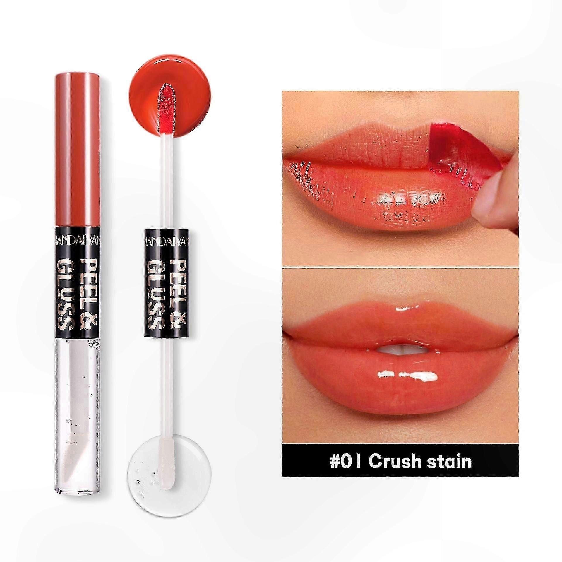 Dual-Ended Lip Liner and Gloss, Matte or Shiny Effect, Long-Lasting Waterproof Lip Stain with Smudge-Proof Technology