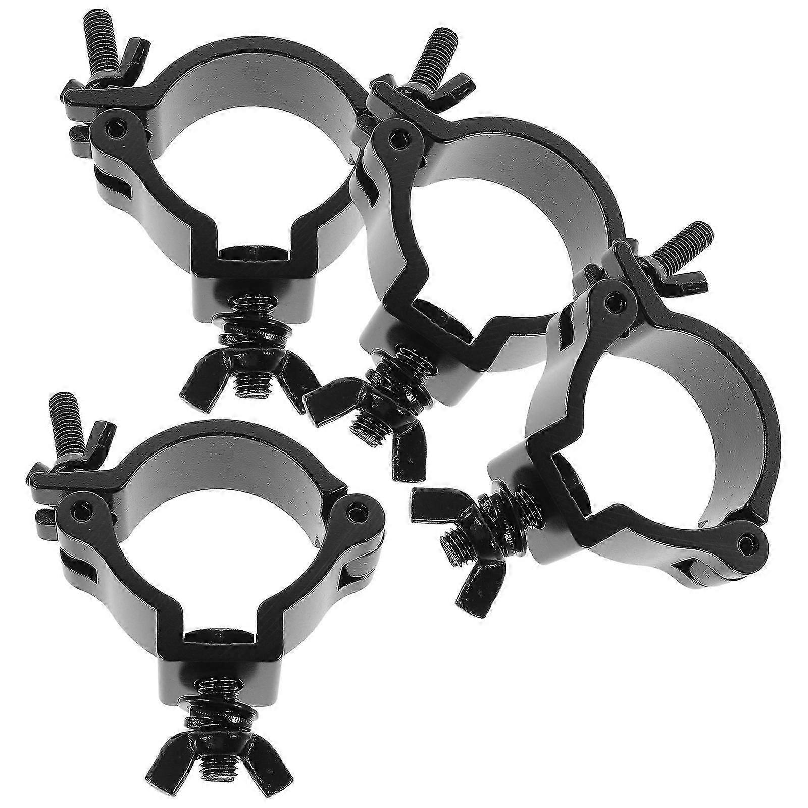4-Pack Aluminum O-Shape DJ Truss Clamps for Secure Par Light and Projector Mounting in Events