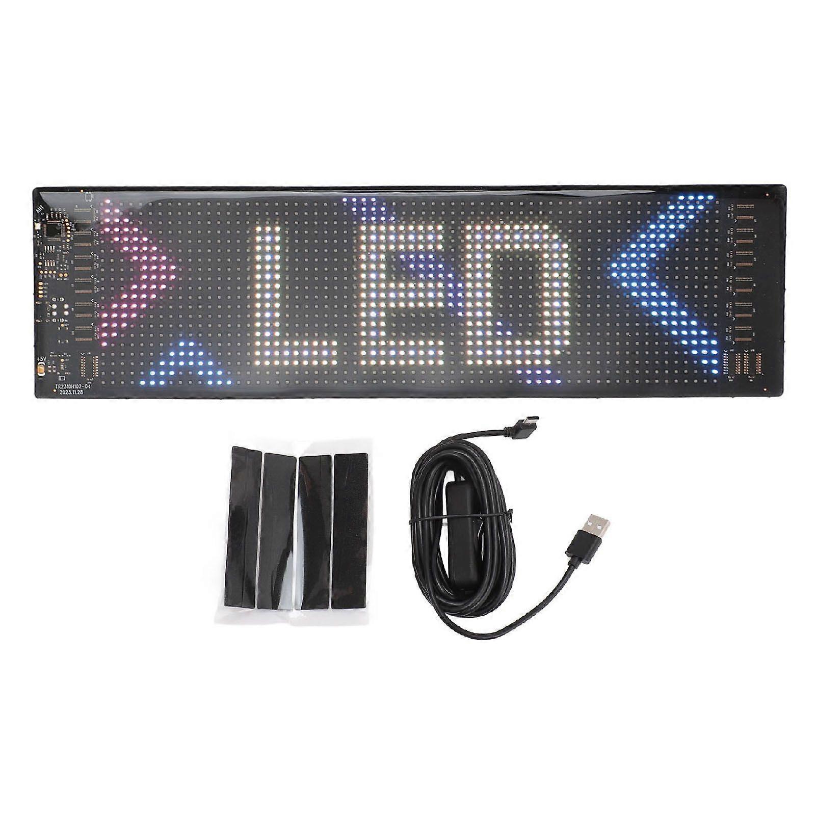 LED Car Sign Professional 13.7x4.0inch Thin Waterproof Scrolling Programmable Flexible LED Matrix Panel for Car Party