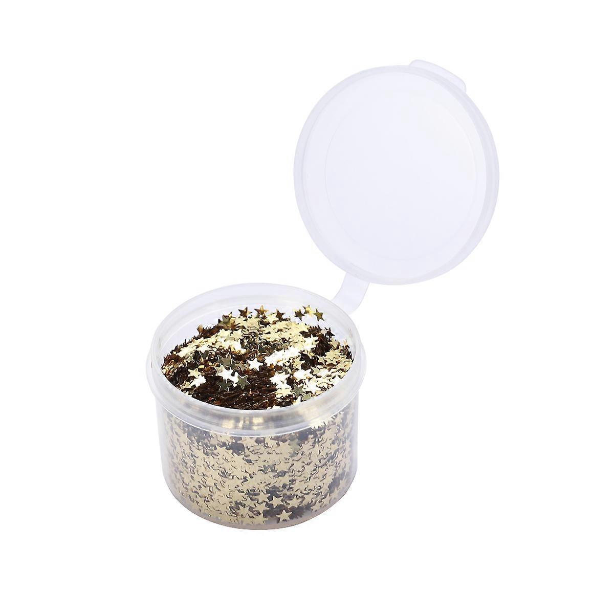 Golden Star Sequins Five-Pointed Nail Art Organizer for Party