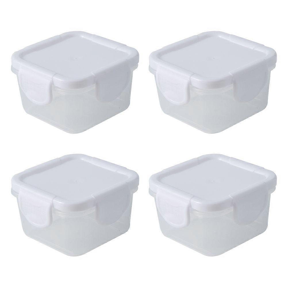 4Pcs Mini Fresh-Keeping Boxes Lidded Vegetables Containers Condiment Case