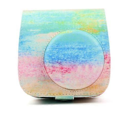 Shoulder Camera Bag Protective Case Colorful Forest Patterns Leather Camera Bag for Fujifilm Instax Mini 8/ MINI8+/ 9