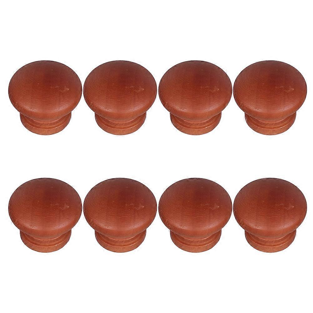 Vintage Wood Knobs for Cabinets with Mushroom Shape Round Handles 40Pcs