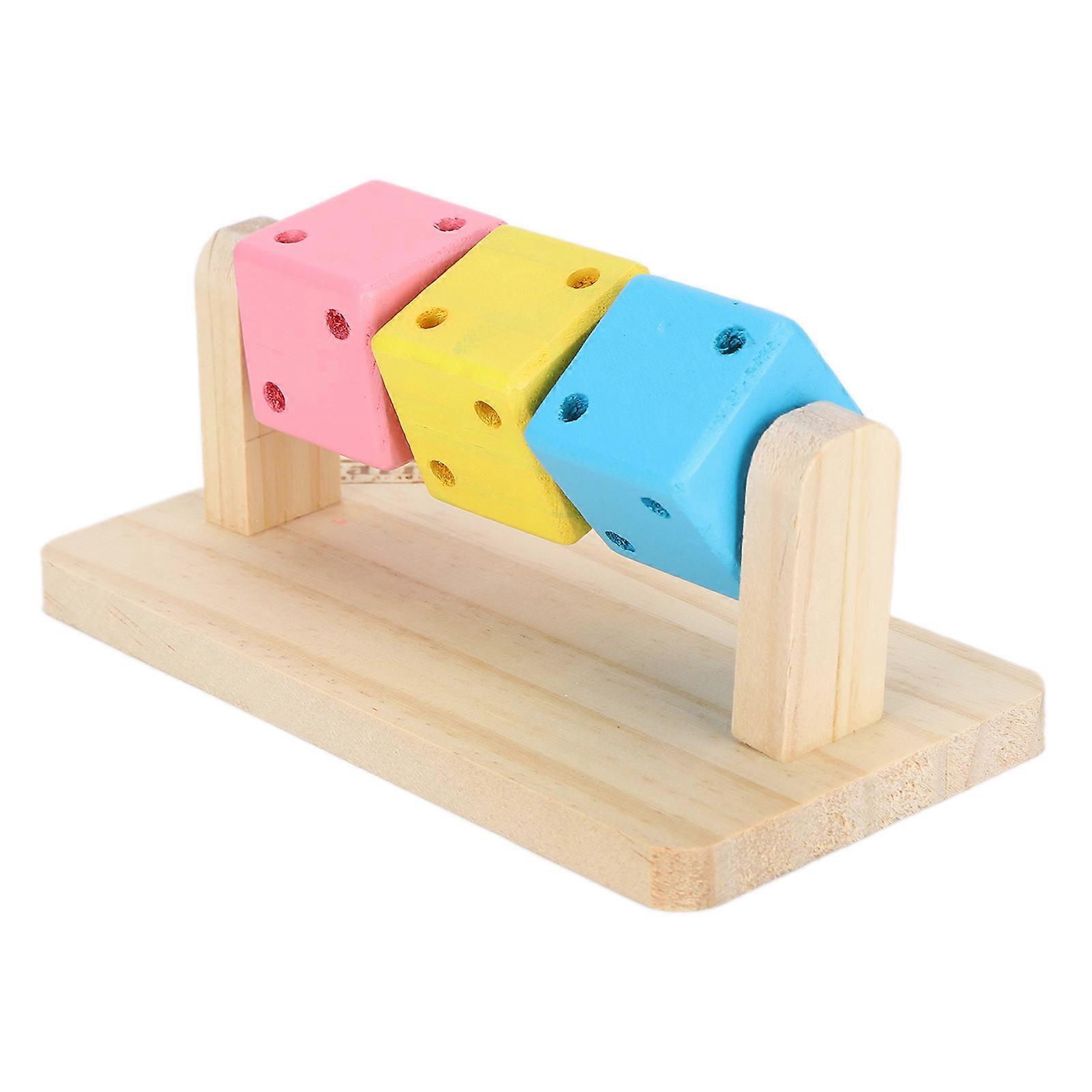 Jouet en bois amusant pour hamster, exercice de grincement des dents, jouet d'entraînement interactif pour animaux de compagnie