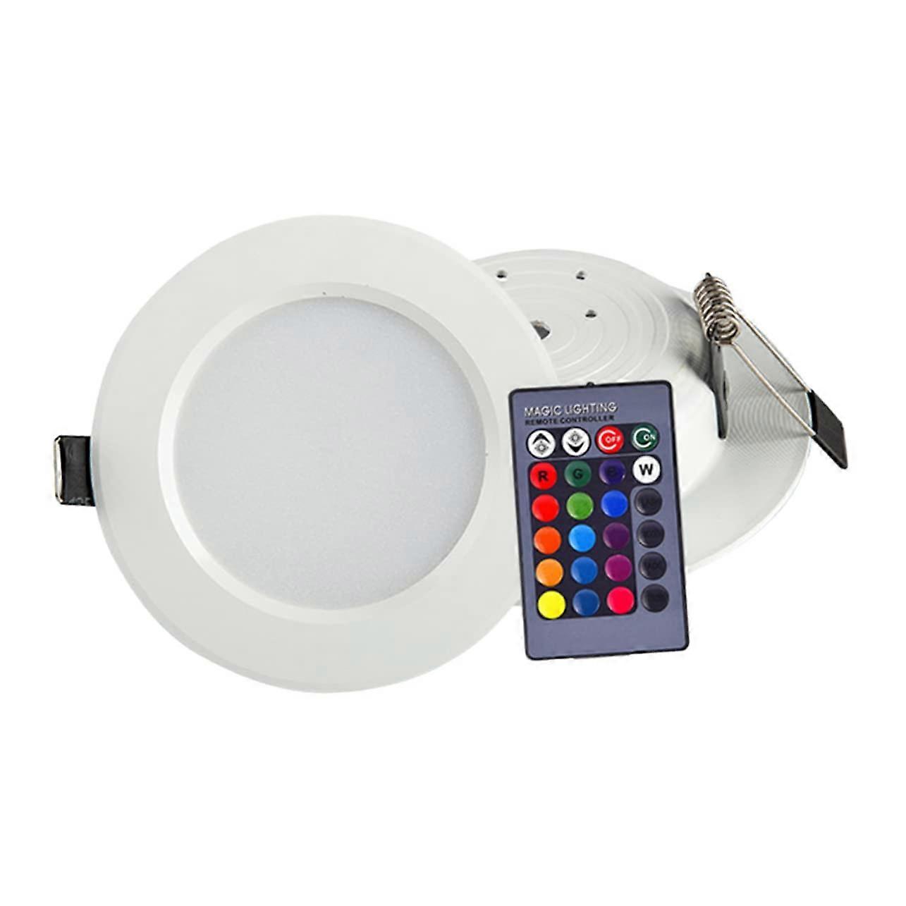 RGB Dimmable LED Recessed Downlight 16W Color Changing Ceiling Light Remote Control Round Surface-Mounted Lamp