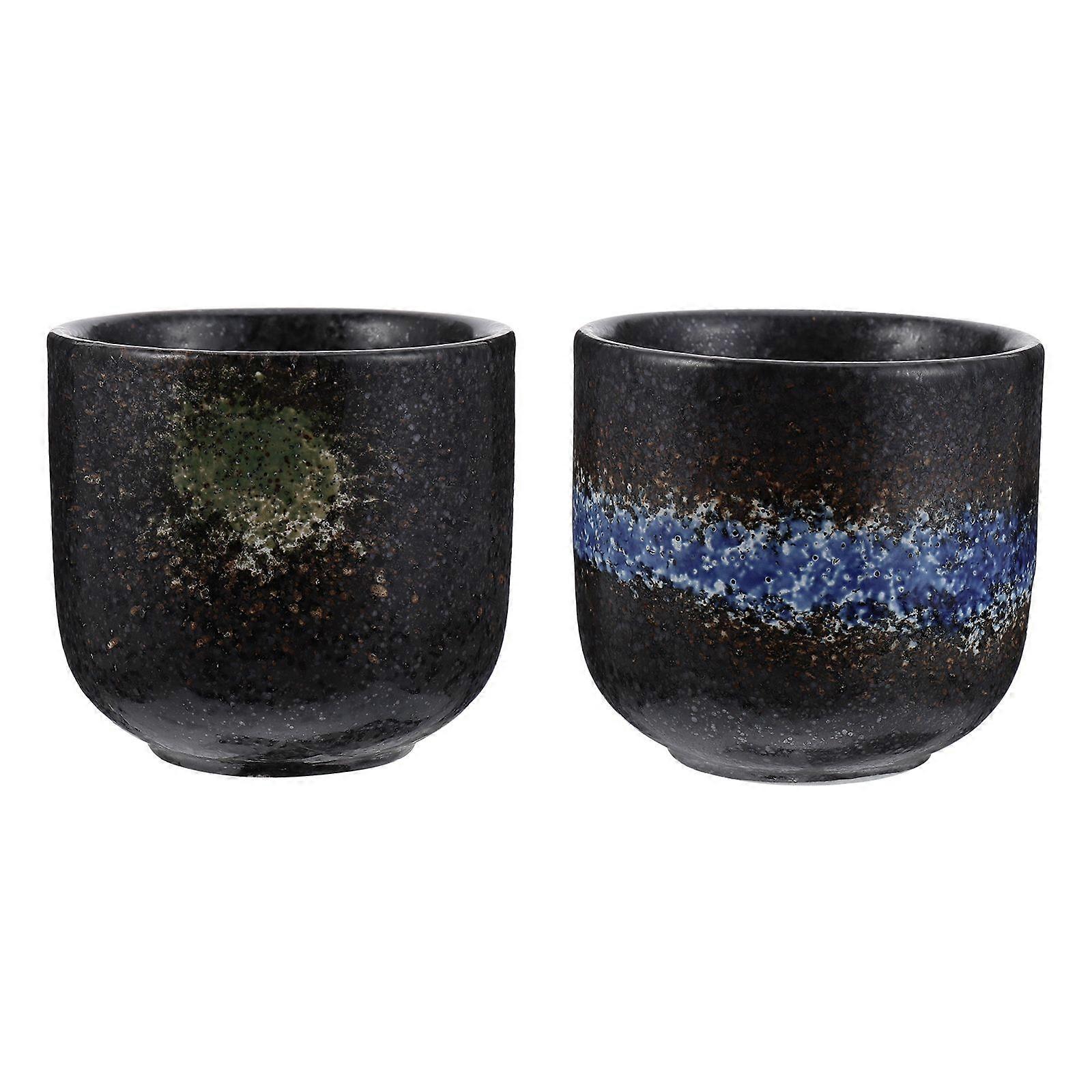 2pcs 200ML Water Cups Ceramic Cups Restaurant Drinking Cups Water Containers