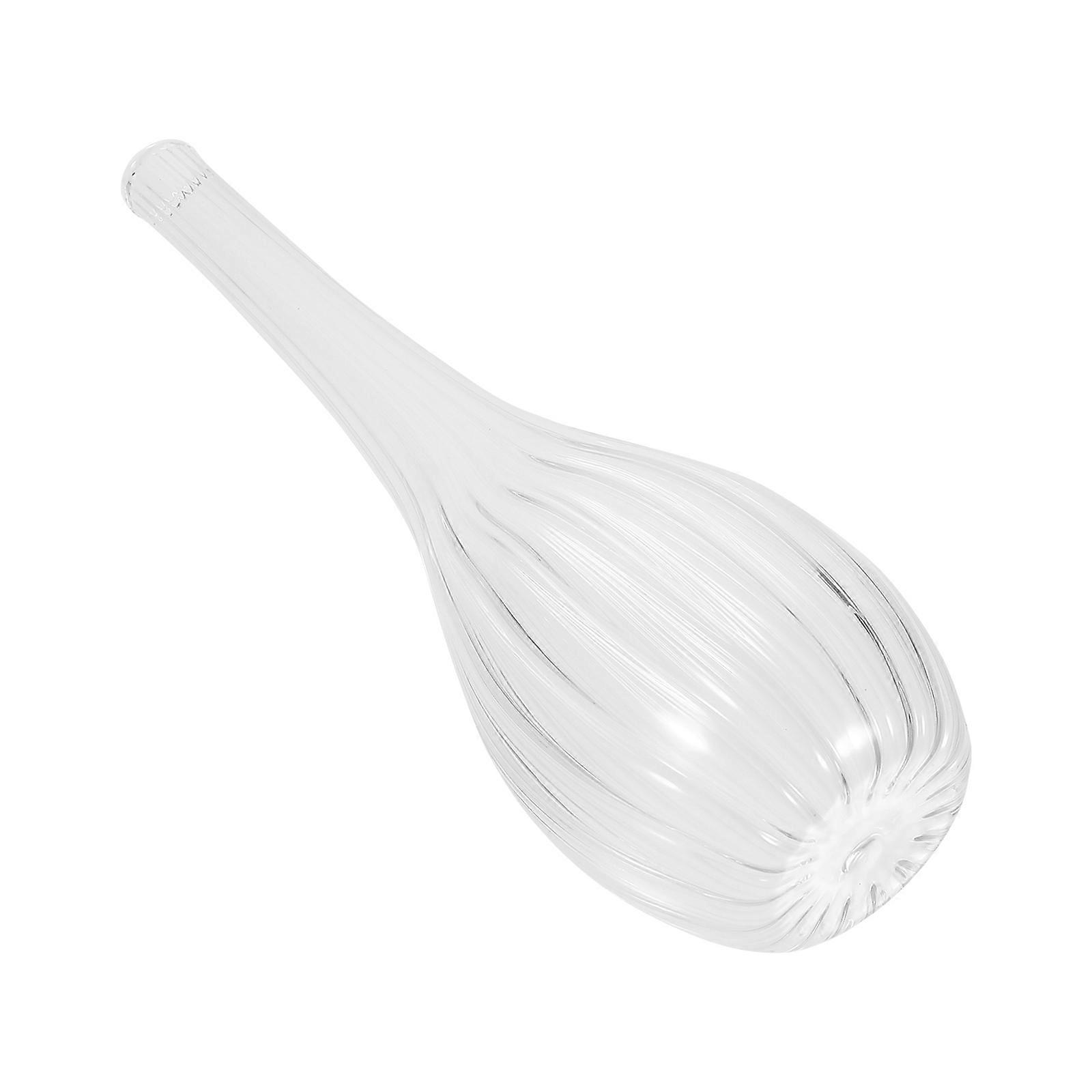 Glass Flower Vase Wide Bottom Vase for Decoration 2Pcs Transparent Borosilicate