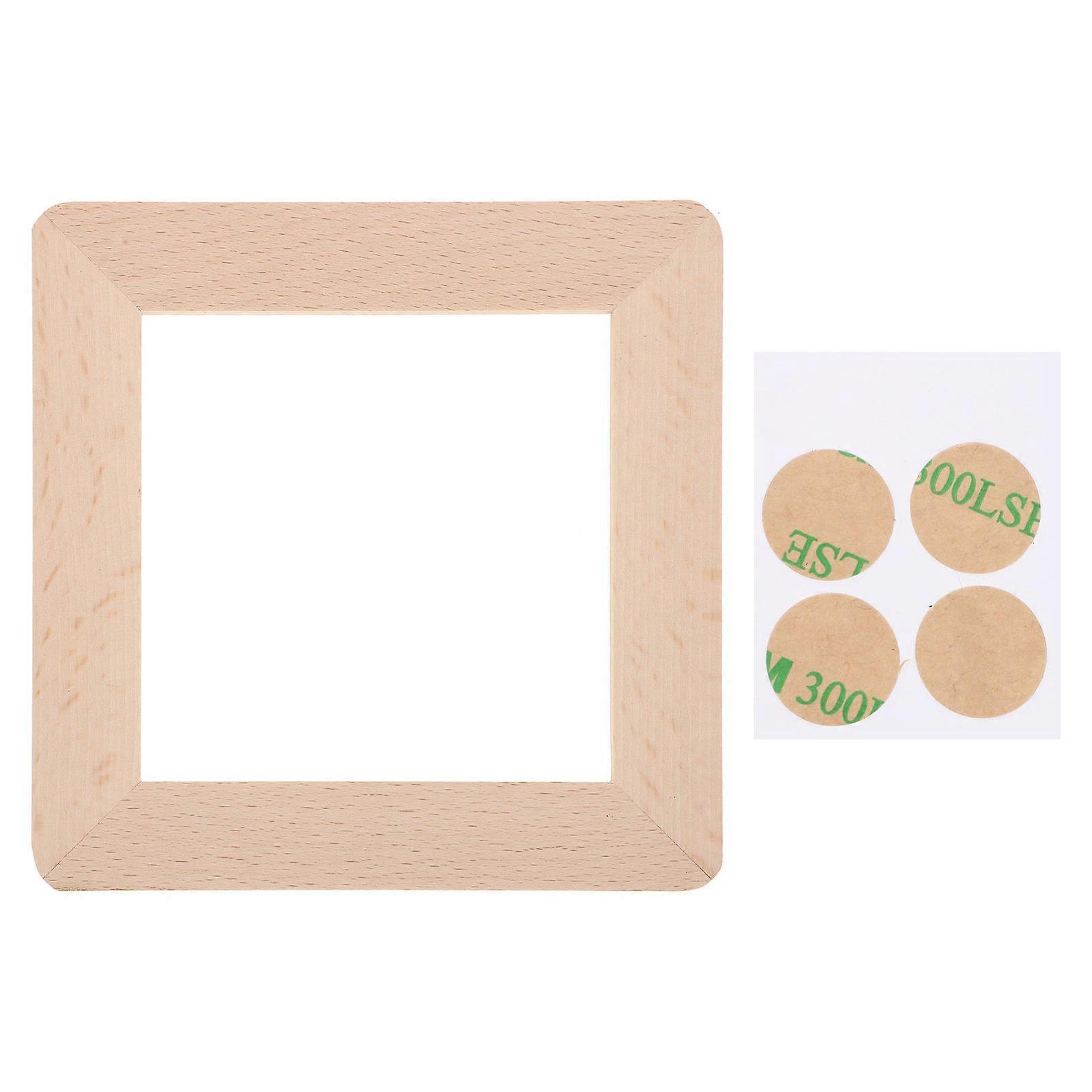 Wood Outlet Wall Plate for Decor 2Pcs Khaki Solid Wood Switch Cover