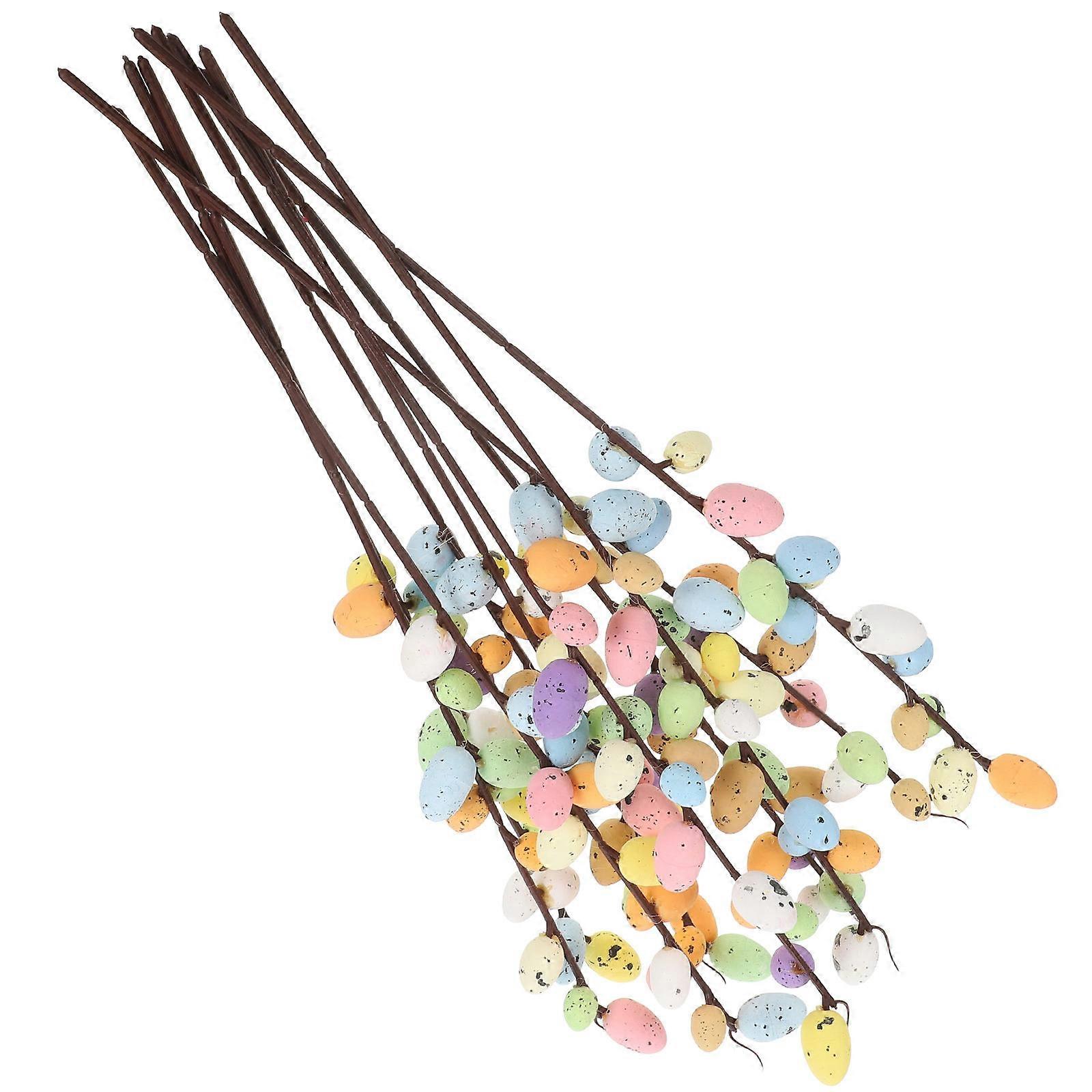 Easter Egg Branch Artificial Egg Picks for Floral Arrangement 30Pcs
