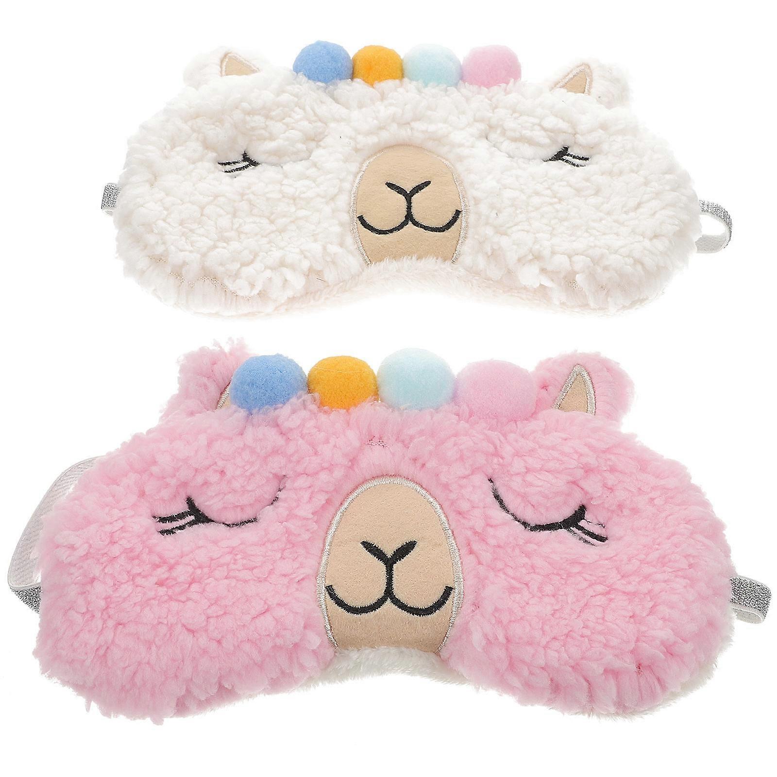 Simple Design Lightproof Eye Covers 8 Pcs Alpaca Design Sleeping Masks For Gift Recipients Assorted Color