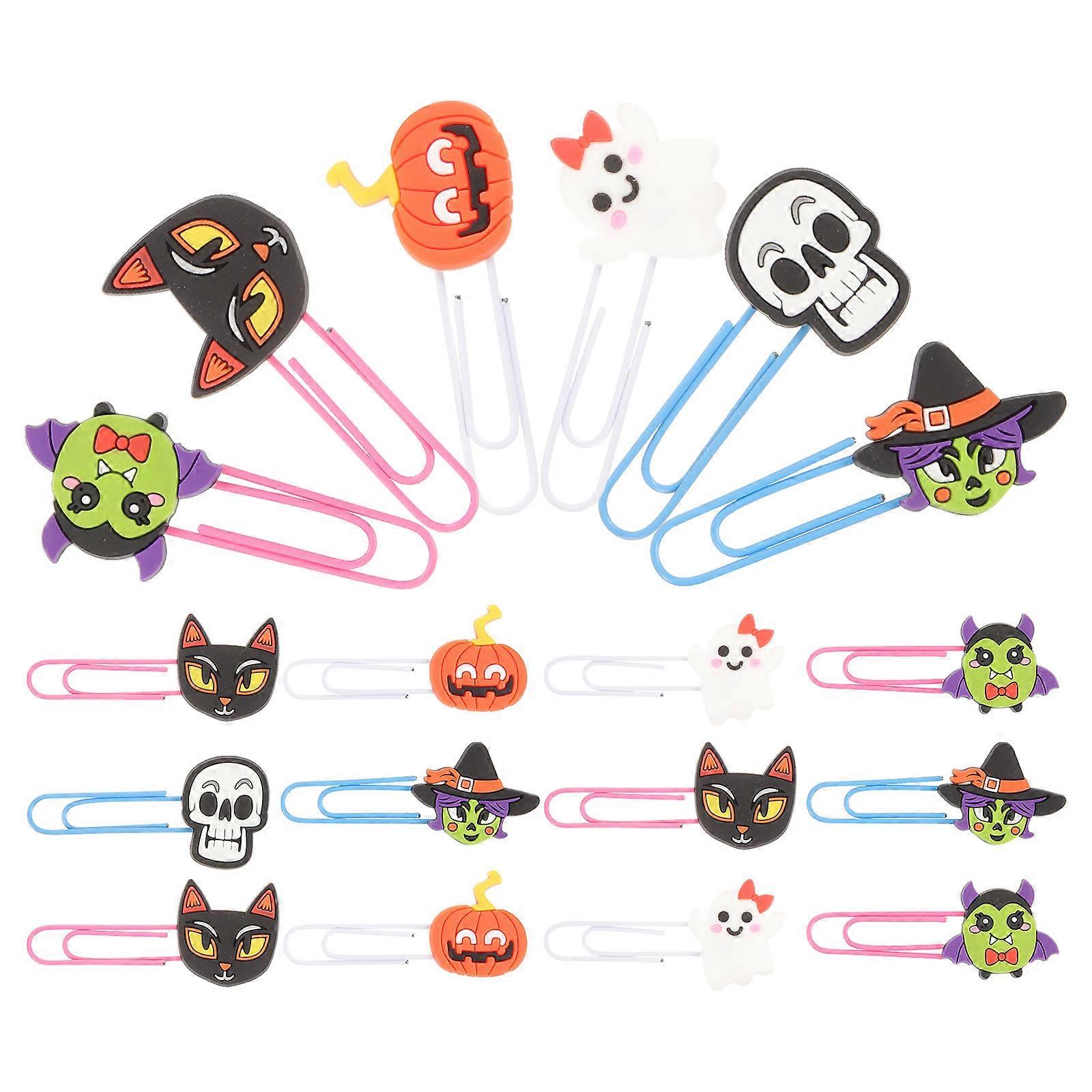 Assorted Color Halloween Bookmarks 40 Pcs Fun Clipping Papers for Halloween Parties Suitable for All Ages Celebrations
