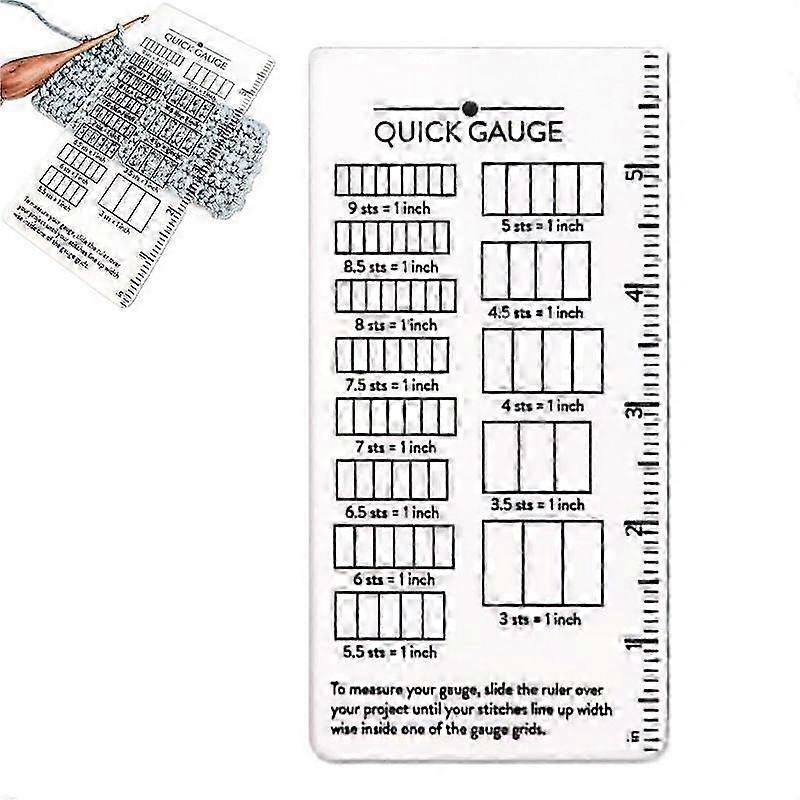 Knitting Needle Gauge Spinning Control Card Multifunctional Combo Ruler for Spinners Yarn Measuring Tools WPI Guide Gauge Crochet Accessories