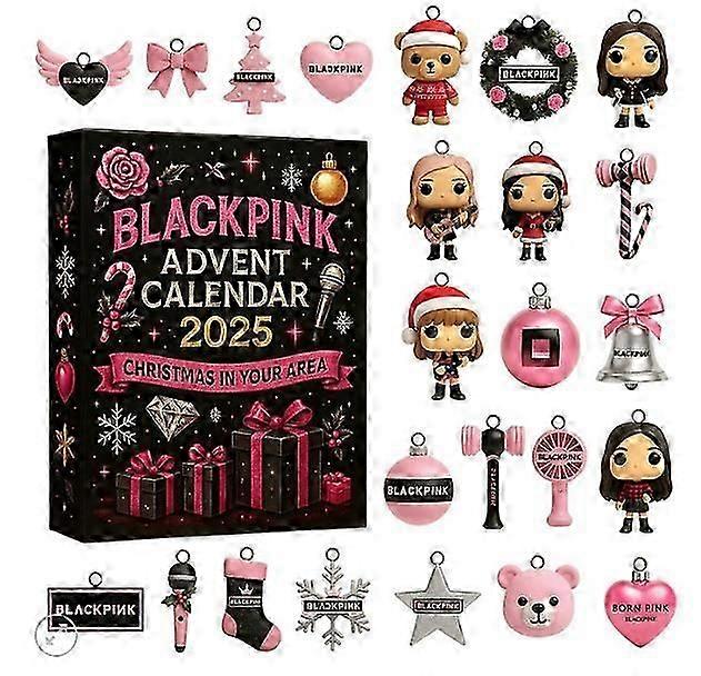Blackpink 2025 Advent Calendar Blind Box Διακόσμηση Χριστουγεννιάτικου Δέντρου Ακρυλικό μενταγιόν
