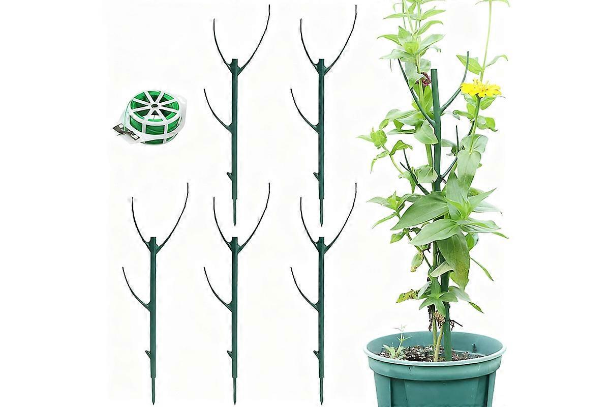 5Pcs Stackable Plant Support Stakes for Indoor Outdoor Climbing Potted Plants