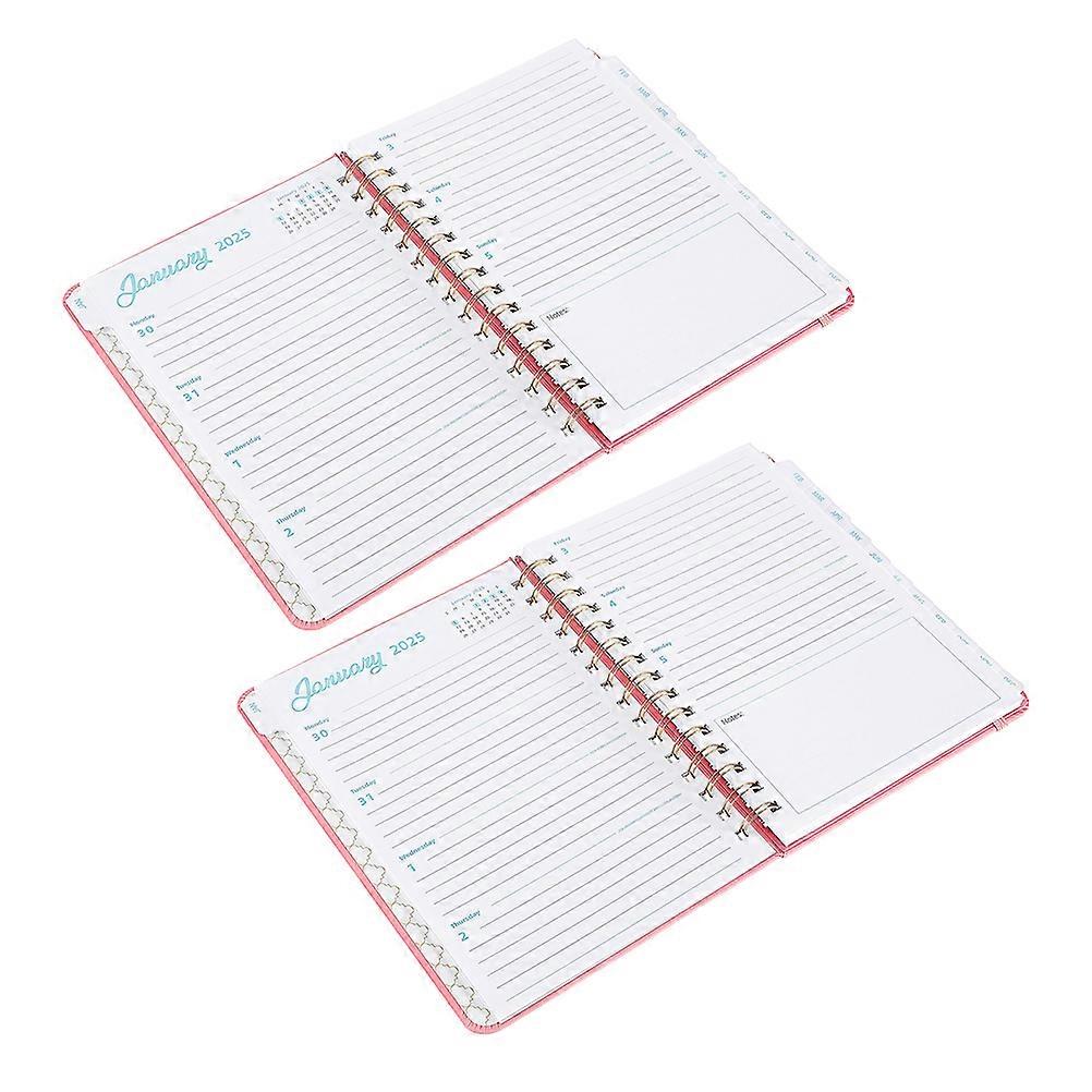 Weekly Planner Notebook 4Pcs for Writing with Strapbound Paper Material